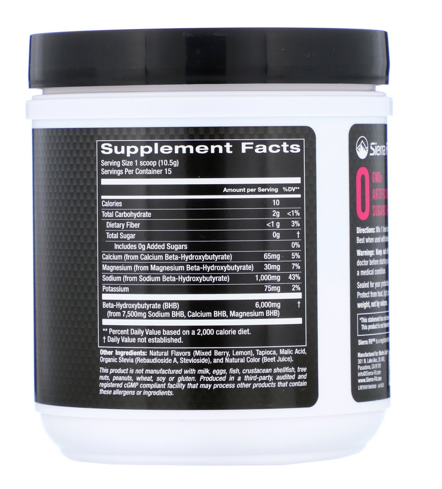 Comprar Sierra Fit, BHB Cetogênico em Pó, Beta-Hidroxibutírico, Limonada com Frutos Silvestres, 158 g (5,55 oz) - Imagem 2