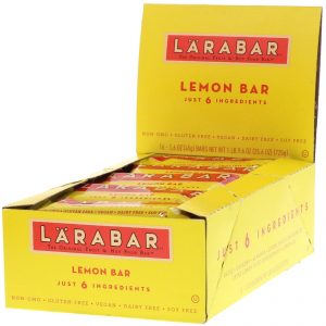 Comprar Larabar, The Original Fruit & Nut Food Bar, Lemon Bar, 16 Bars, 1.6 oz (45 g) Each