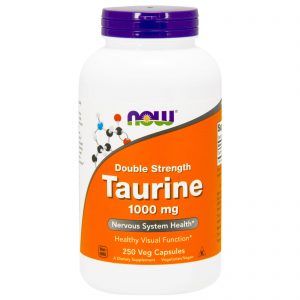 Comprar Now Foods, Taurina, Potência Dupla, 1.000 mg, 250 Cápsulas Vegetais