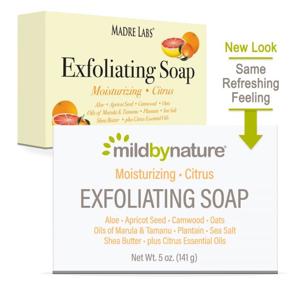 Comprar Mild By Nature, Exfoliating Bar Soap, with Marula & Tamanu Oils plus Shea Butter, Citrus, 5 oz (141 g) - Imagem 4