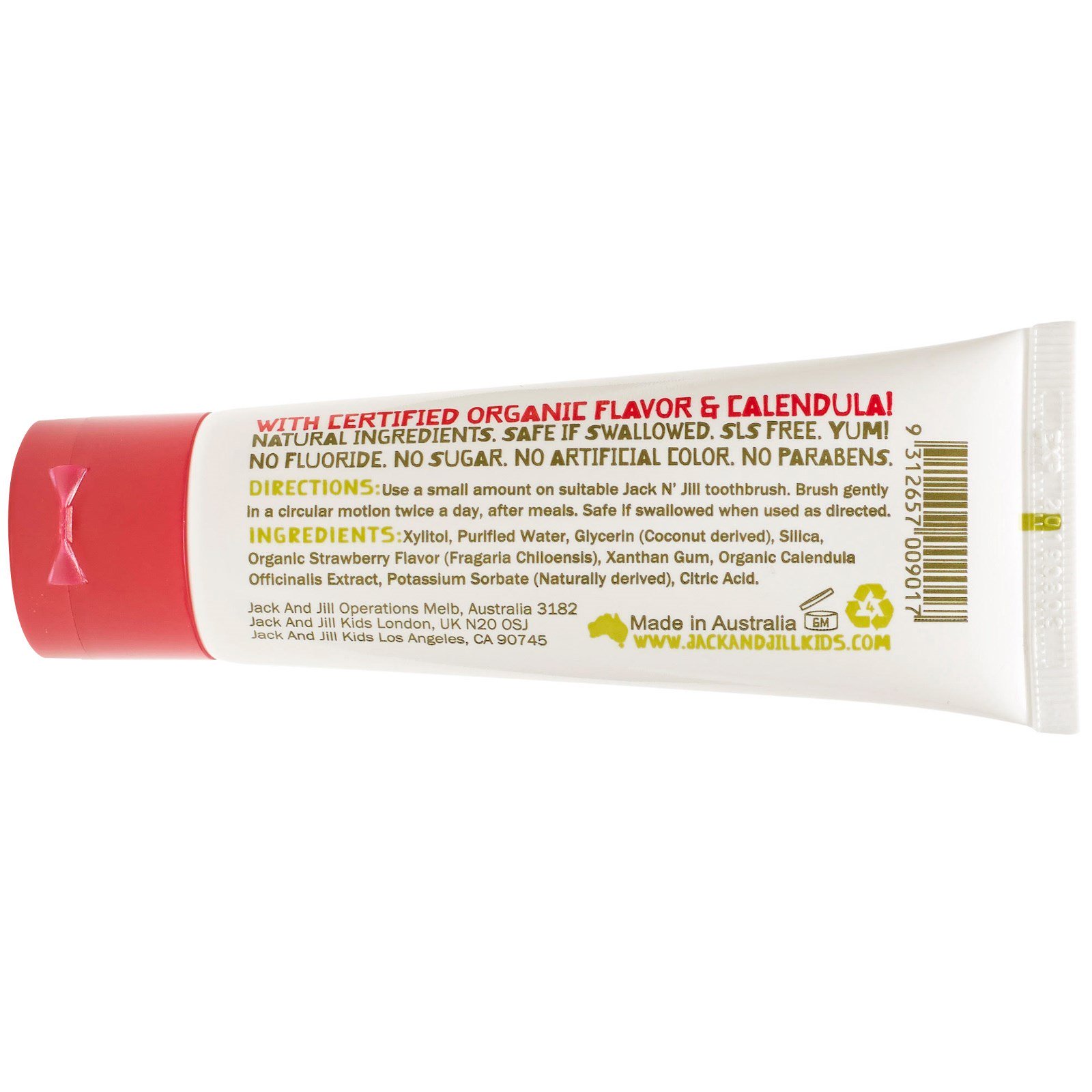 Comprar Jack n' Jill, Creme Dental Natural, com Morangos Orgânicos Certificados, 50 g (1,76 oz) - Imagem 2