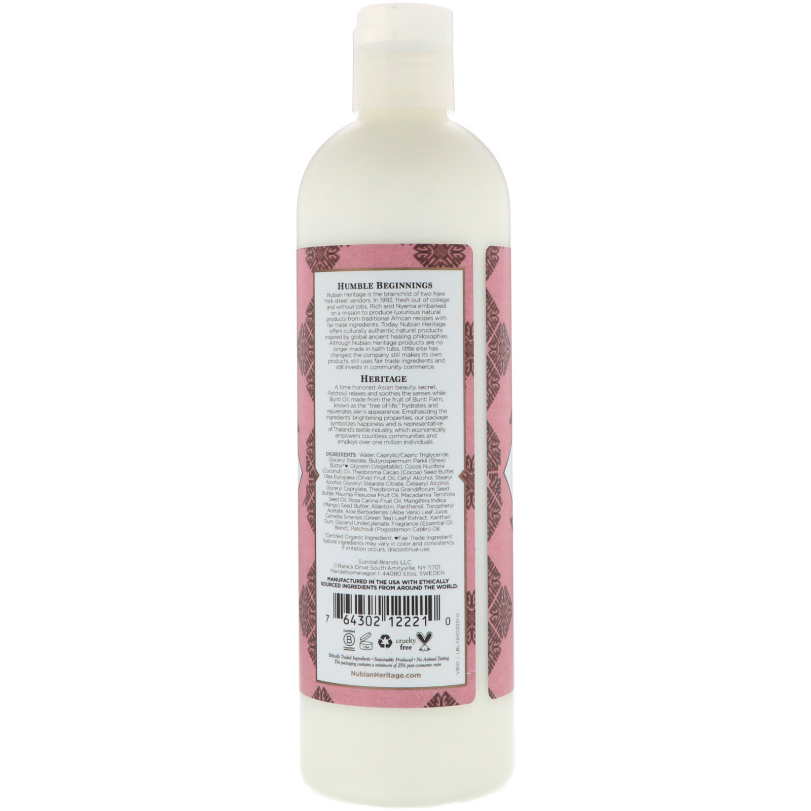 Comprar Nubian Heritage, Loção Corporal, Patchouli e Buriti, 384 ml (13 fl oz) - Imagem 2