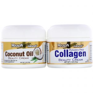 Comprar Mason Natural, Creme de Beleza com Óleo de Coco + Creme de Beleza com Colágeno, 2 Frascos, 57 g (2 oz) Cada