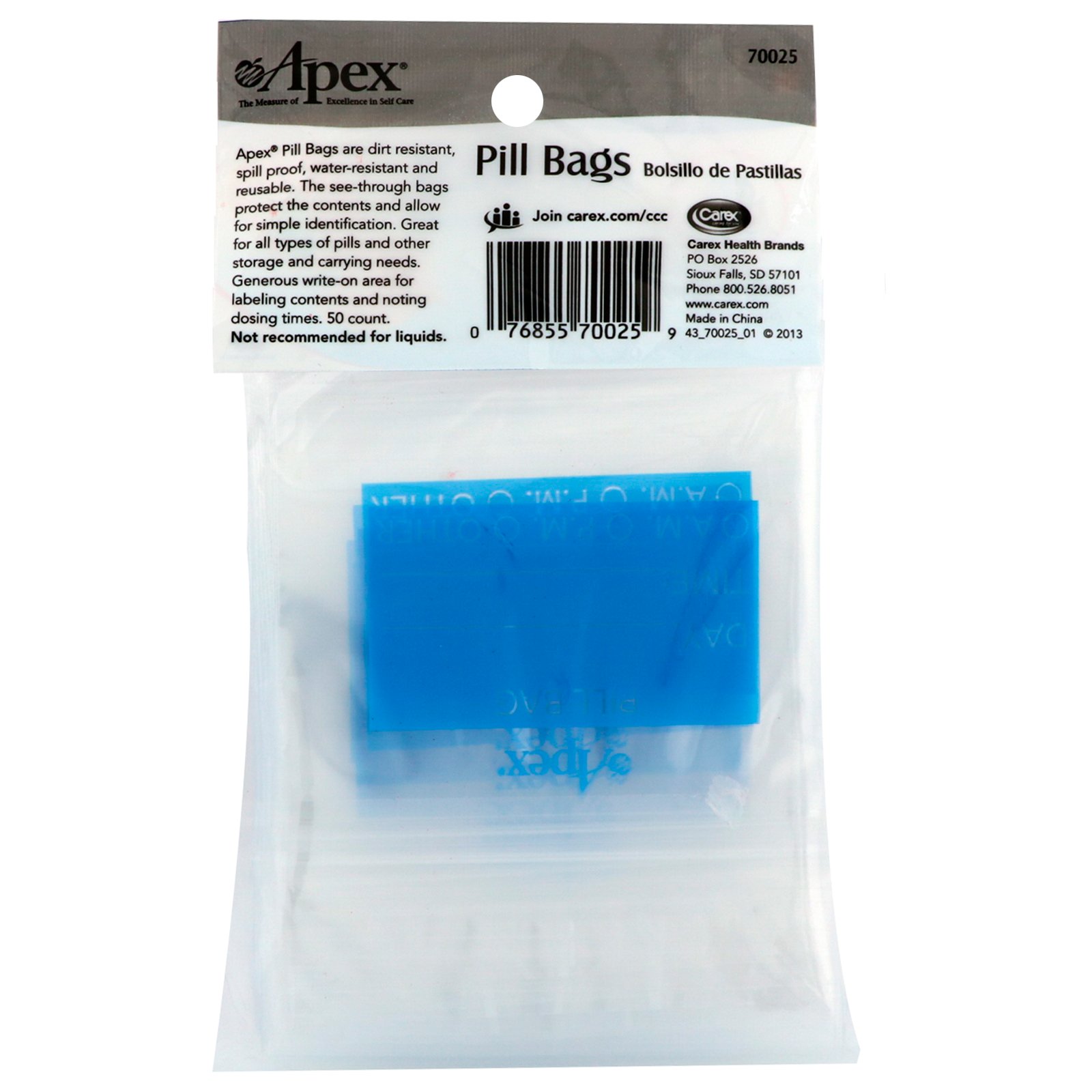 Comprar Apex, Saquinhos para Comprimidos, 50 Unidades - Imagem 2