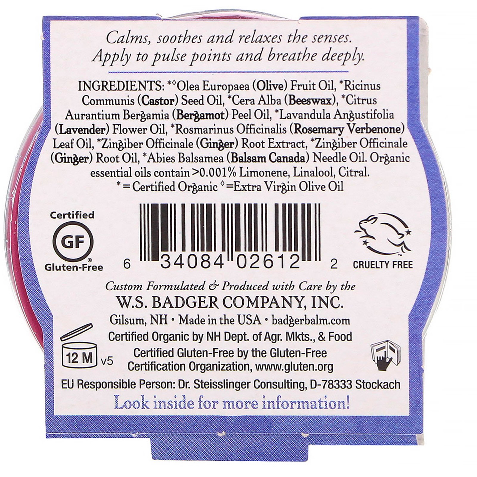 Comprar Badger Company, Bálsamo Noturno do Sono, Lavanda e Bergamota, .75 oz(21 g) - Imagem 2