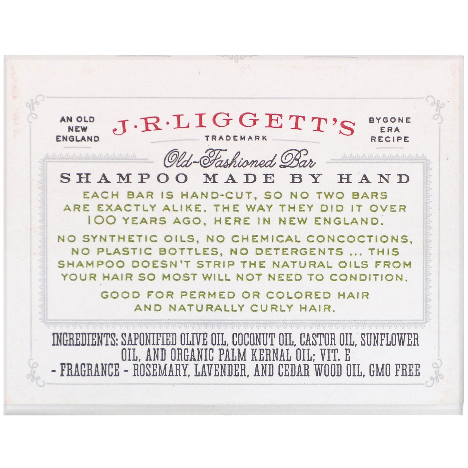 Comprar J.R. Liggett's, Old Fashioned Shampoo Bar, Herbal Formula, 3.5 oz (99 g) - Imagem 2