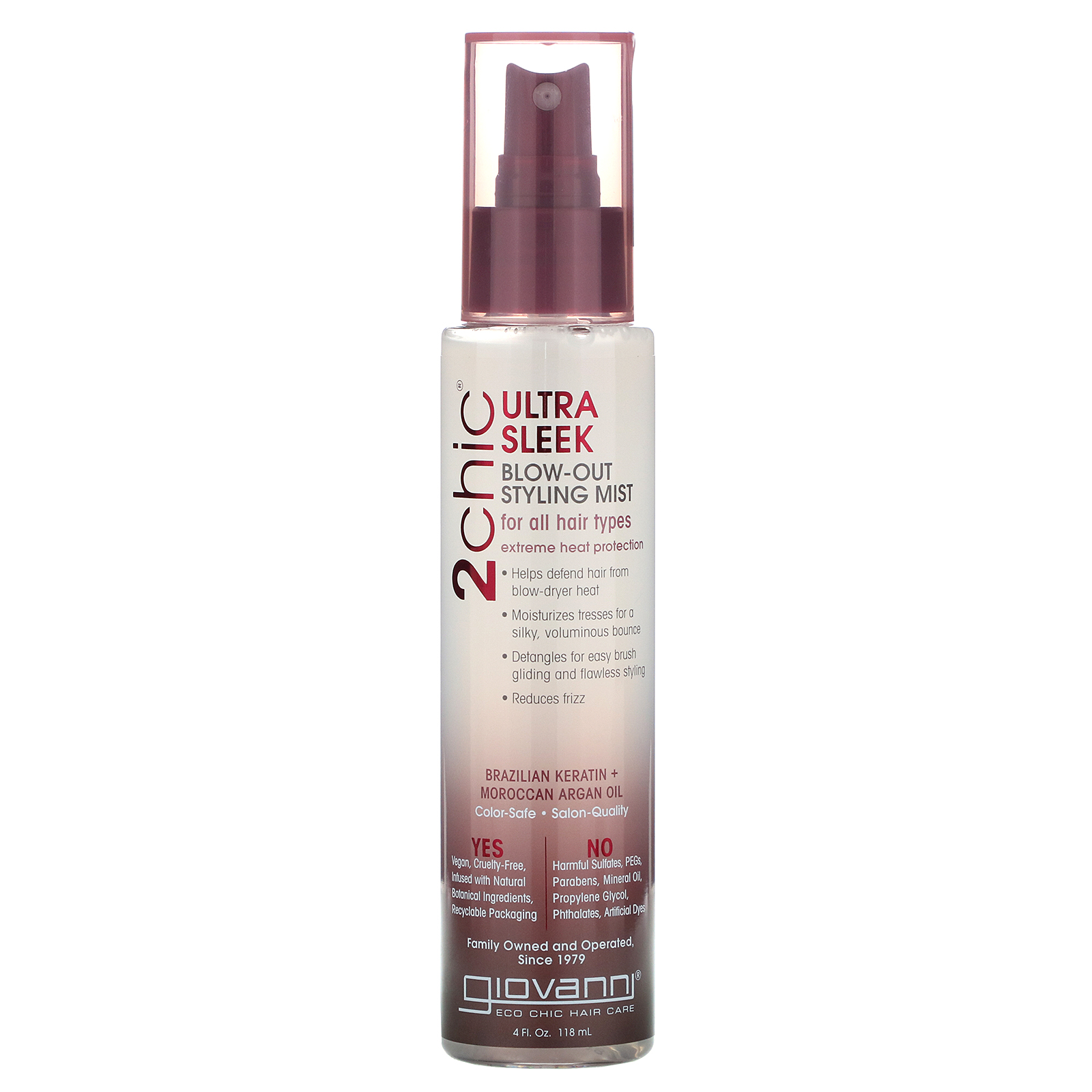 Comprar Giovanni, 2chique, Fixador Blow Out, Óleo Brasileiro de Keratina e Argan, 4 fl oz (118 ml)