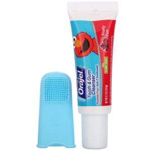 Comprar Orajel, Elmo Tooth & Gum Cleanser, Fluoride-Free, 3-24 Months, Fruity Fun, 0.7 oz (19.8 g)