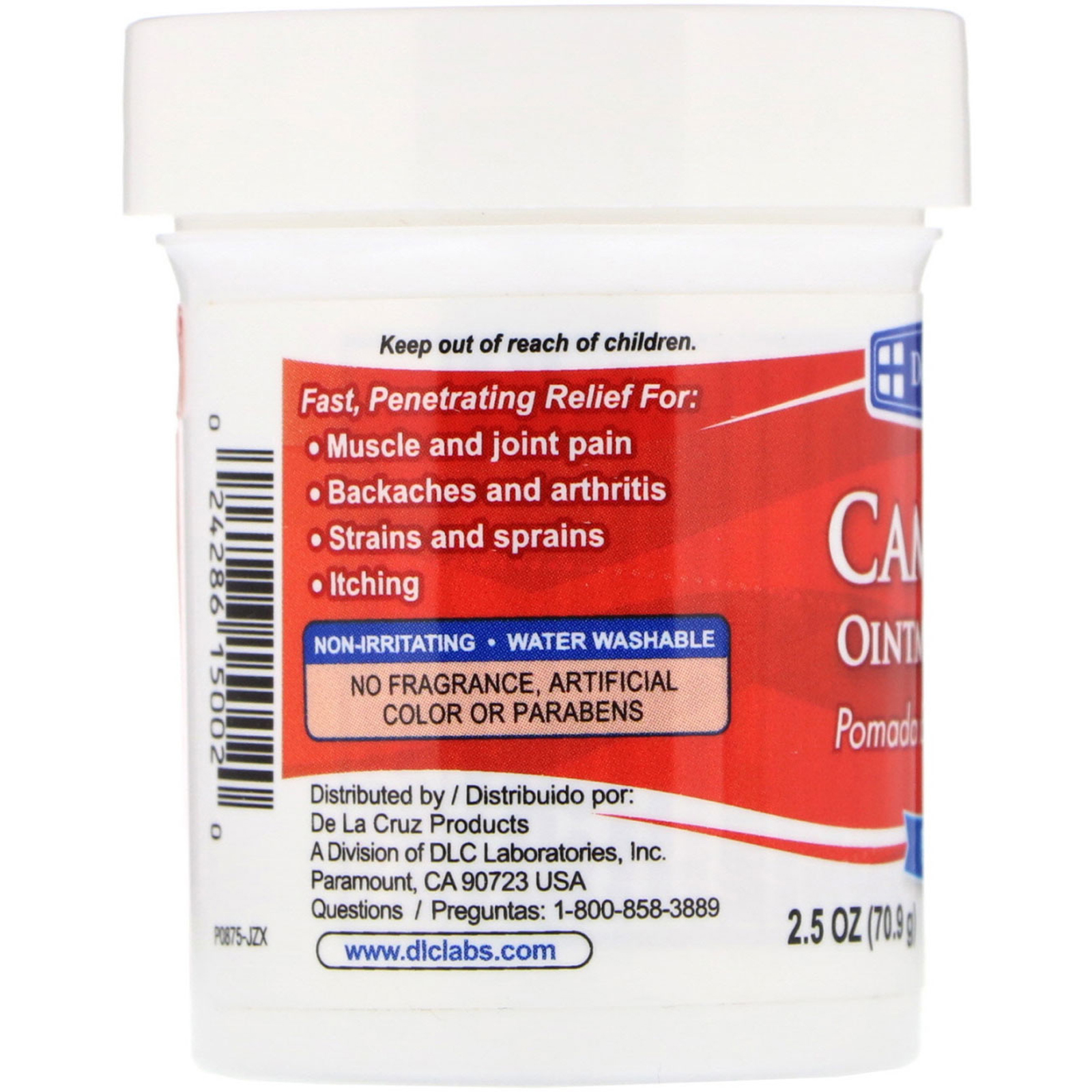Comprar De La Cruz, Pomada de Cânfora, Analgésica, 70,9 g - Imagem 2
