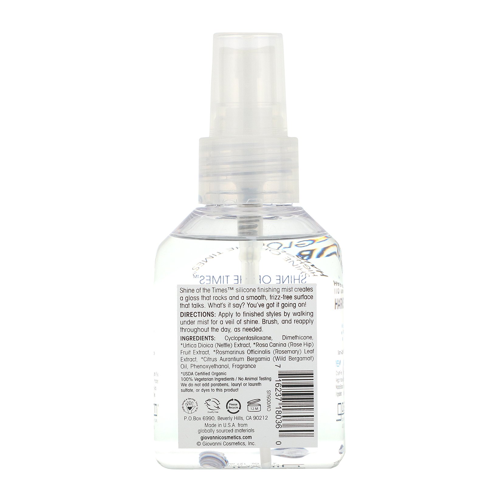 Comprar Giovanni, Brilho dos Tempos, Spray para Cabelos de Alto Brilho, 4,3 fl oz (127 ml) - Imagem 2