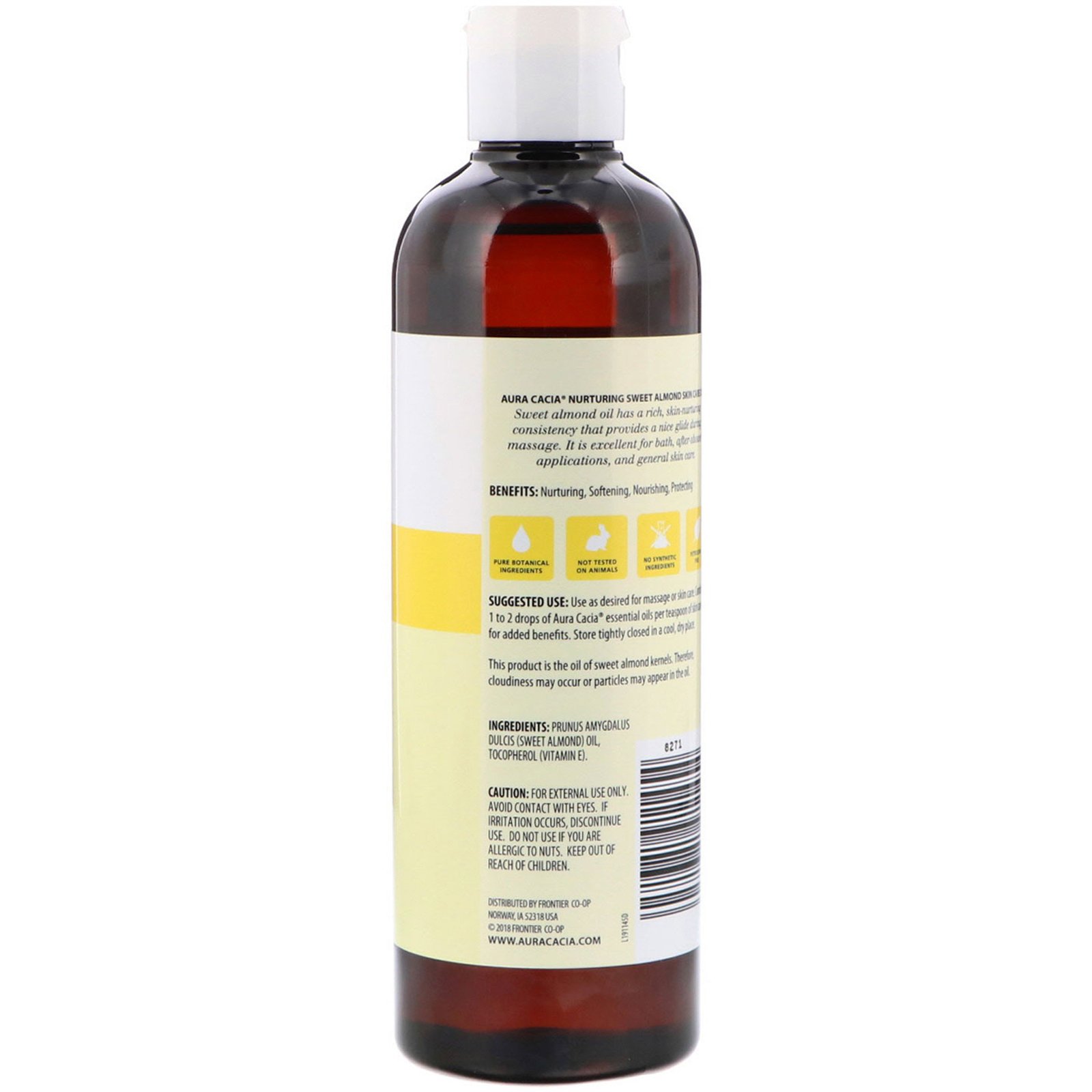 Comprar Aura Cacia, Skin Care Oil, Nurturing Sweet Almond, 16 fl oz (473 ml) - Imagem 2