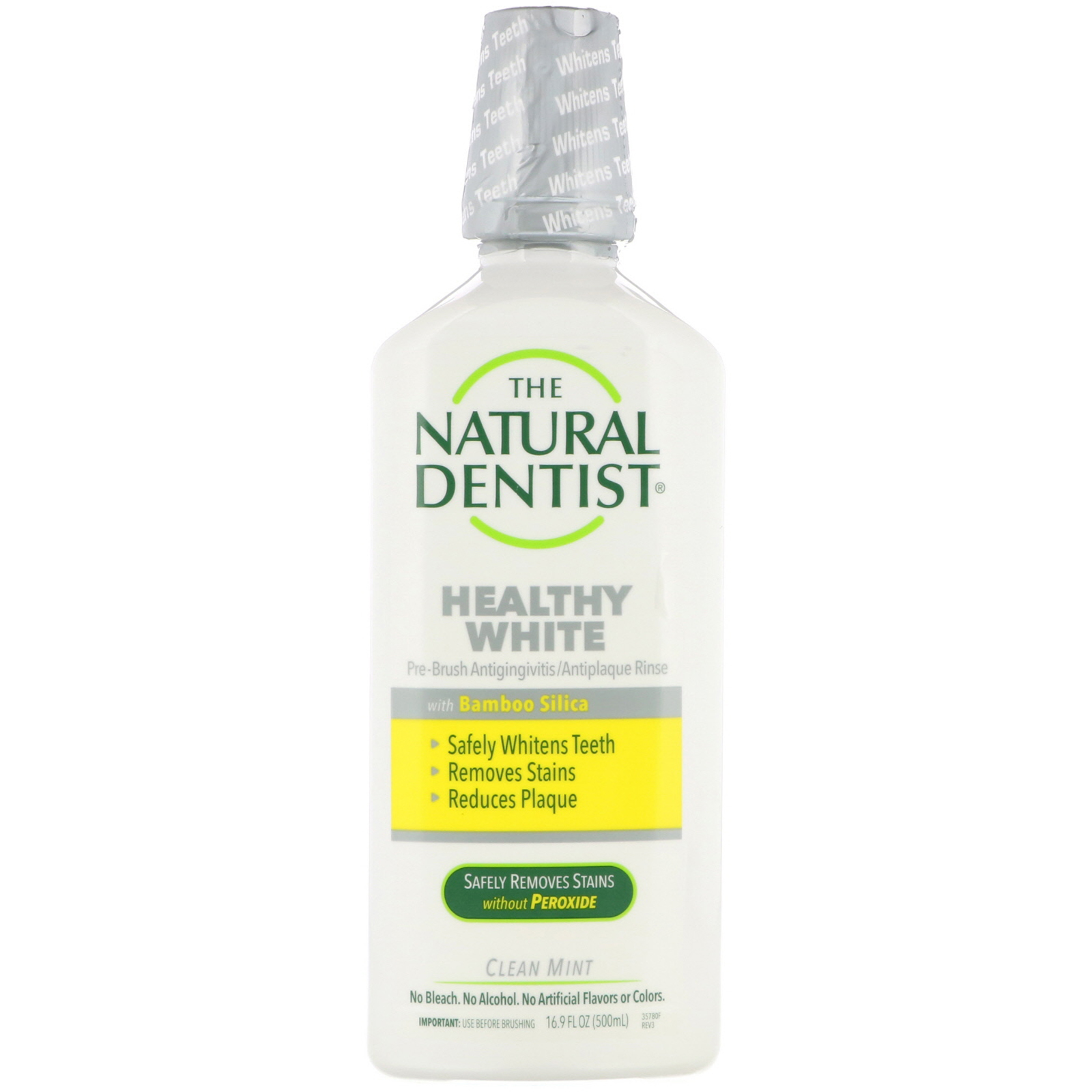 Comprar The Natural Dentist, Healthy White, Pre-Brush Antigingivitis/Antiplaque Rinse, Clean Mint, 16.9 fl oz (500 ml)