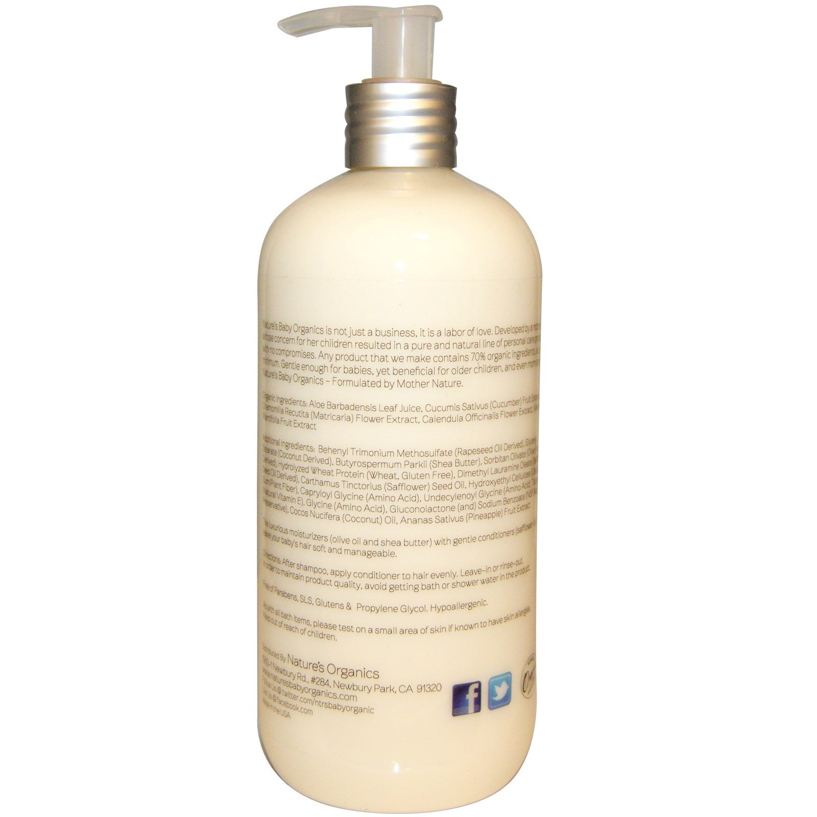 Comprar Nature's Baby Organics, Condicionador e Desembaraçador, Coco Abacaxi, 16 oz (473,2 ml) - Imagem 2
