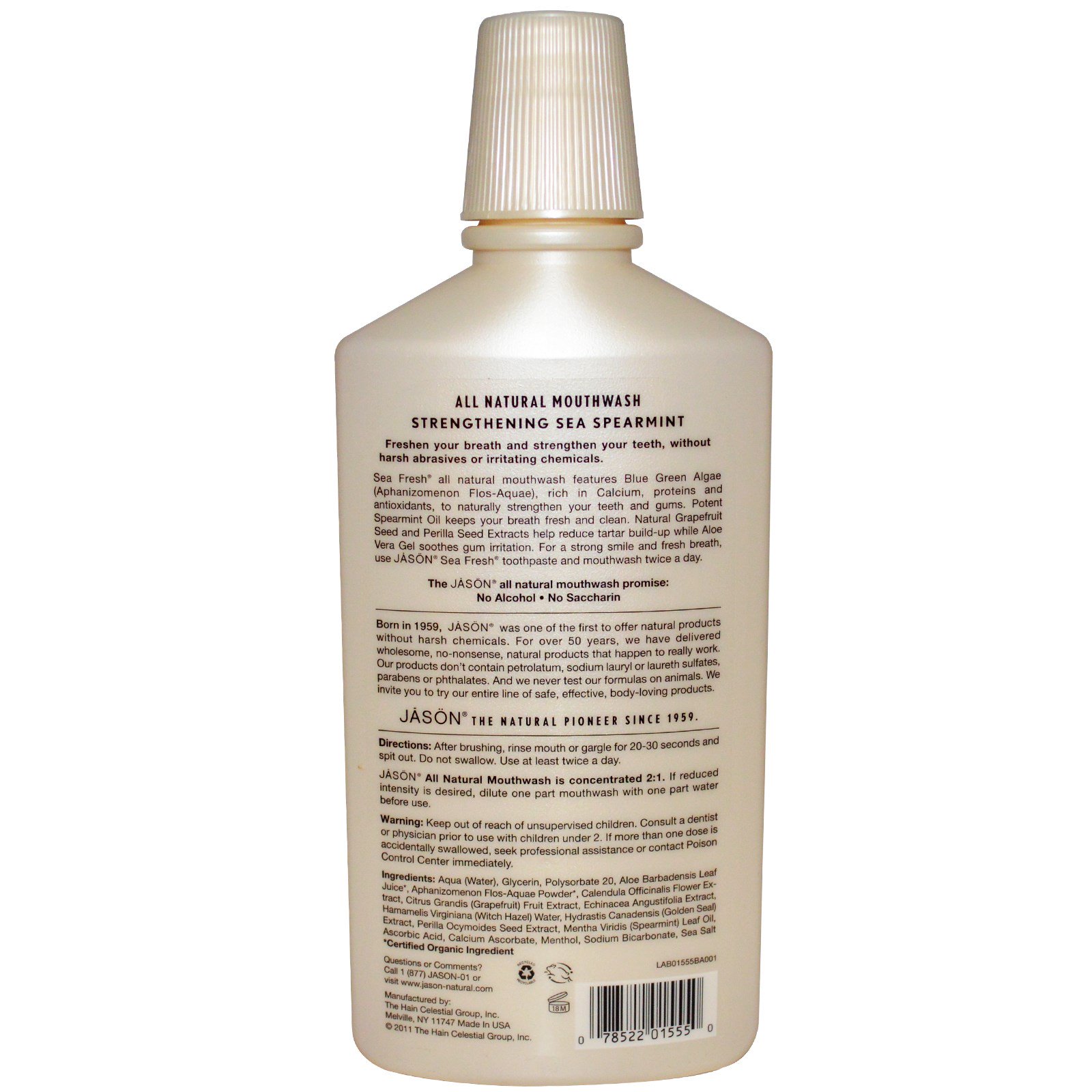 Comprar Jason Natural, Sea Fresh, Enxaguante Bucal, Hortelã, 16 fl oz (473 ml) - Imagem 2