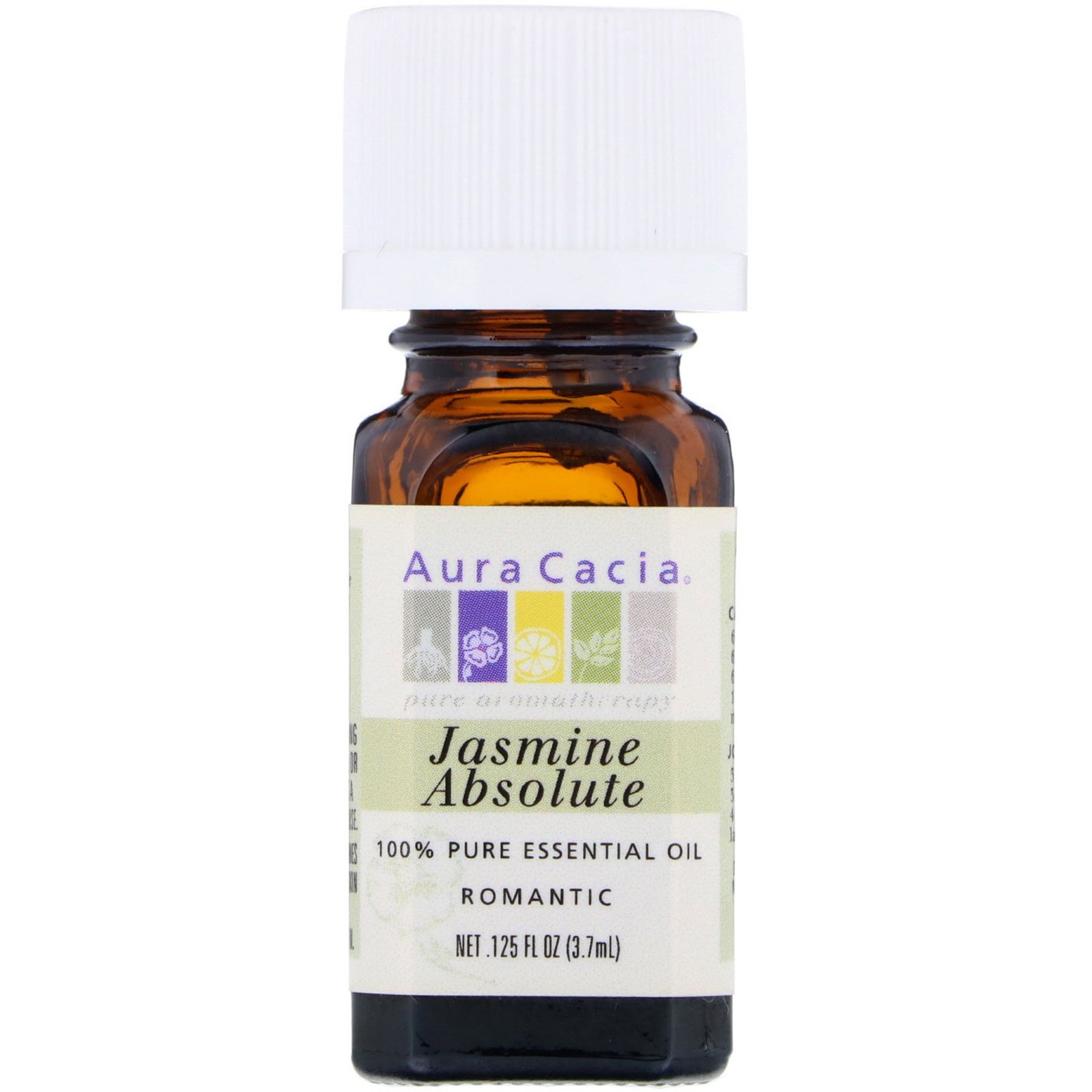 Comprar Aura Cacia, Óleo Essencial 100% Puro, Jasmim Puro, .125 fl oz (3,7 ml)