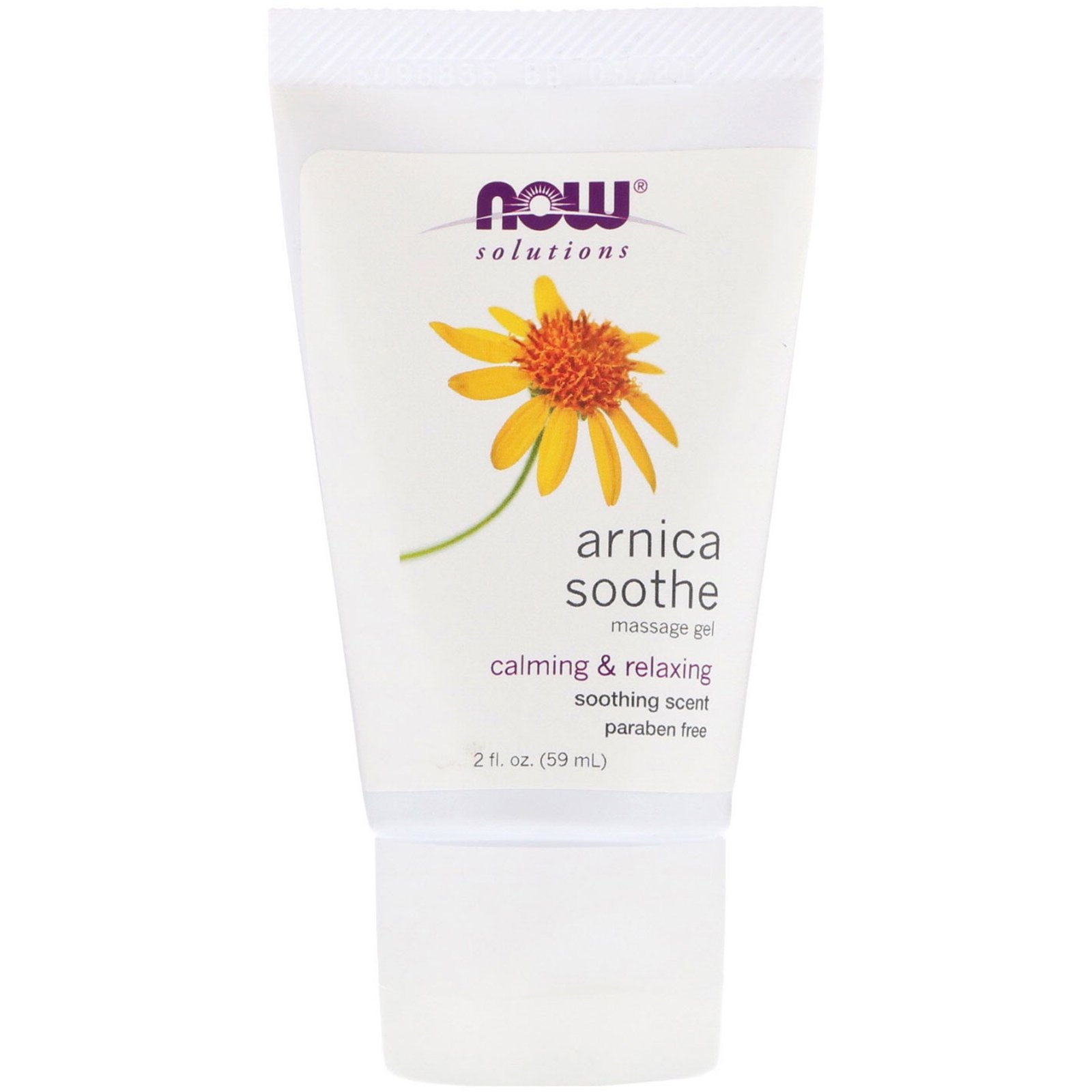 Comprar Now Foods, Solutions, Gel de Arnica para Massagem Calmante, 2 fl oz (59 ml)