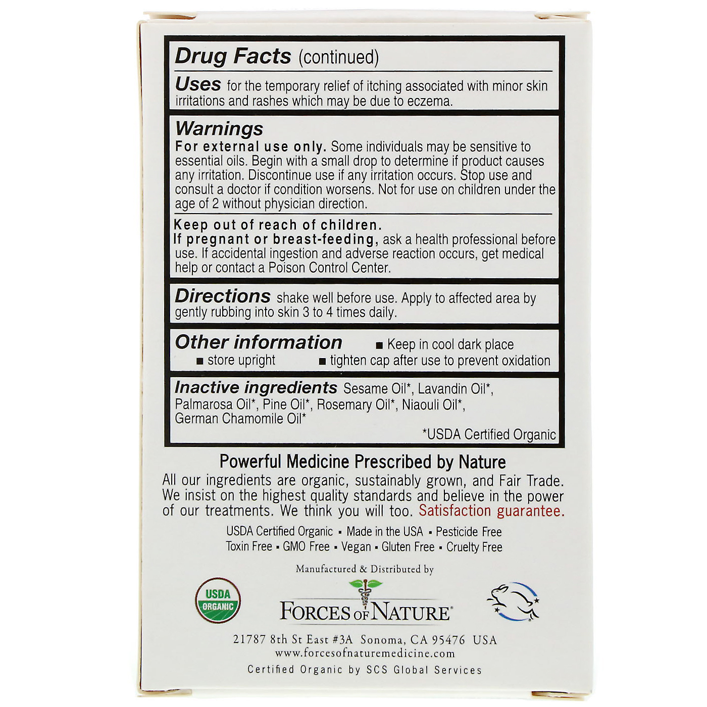 Comprar Forces of Nature, Controle para Eczema, 0,37 oz (11 ml) - Imagem 2