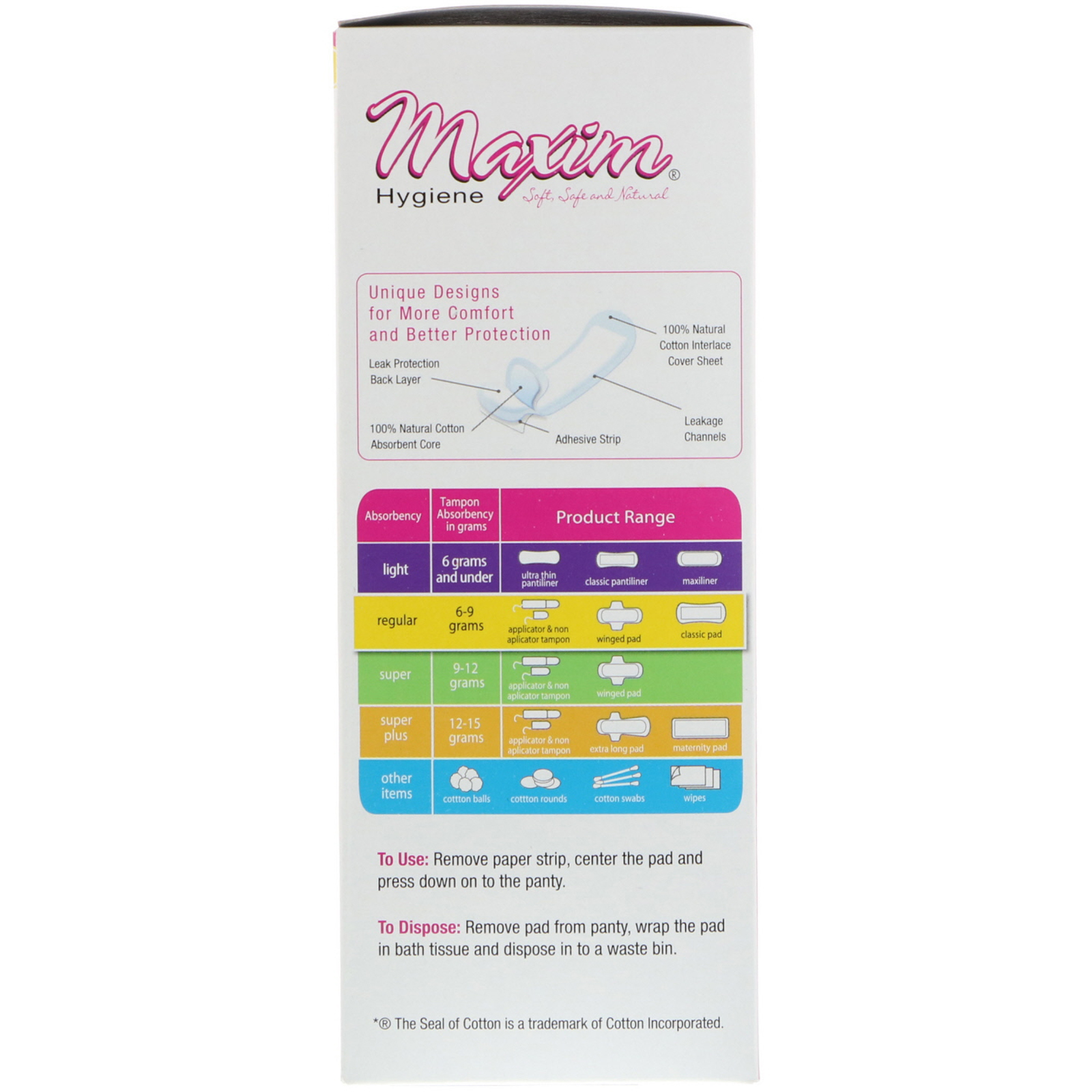 Comprar Maxim Hygiene Products, Absorventes Classic Contour, Regular, Sem Perfume, 16 Absorventes - Imagem 2