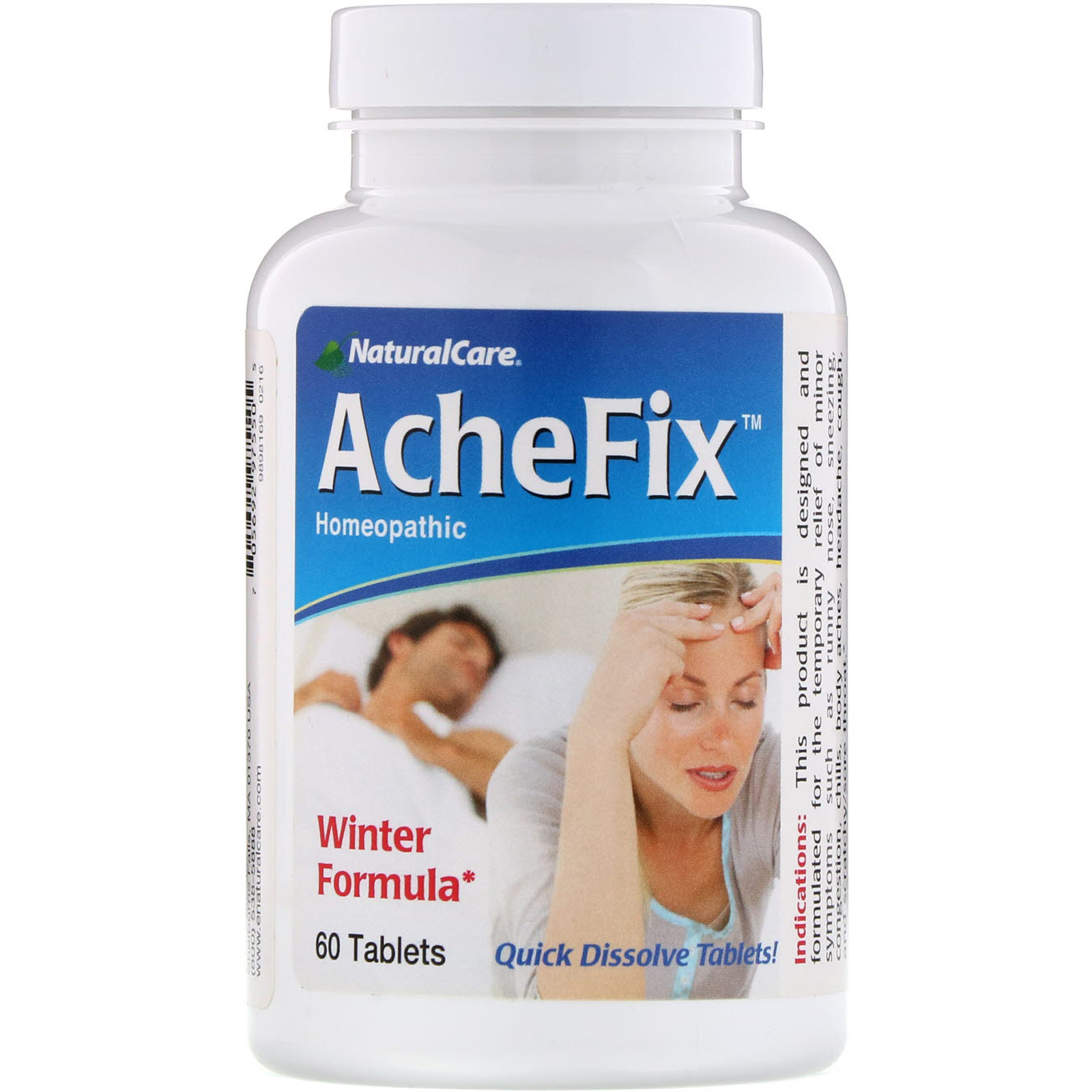 Comprar NaturalCare, AcheFix, 60 Comprimidos - Imagem 3