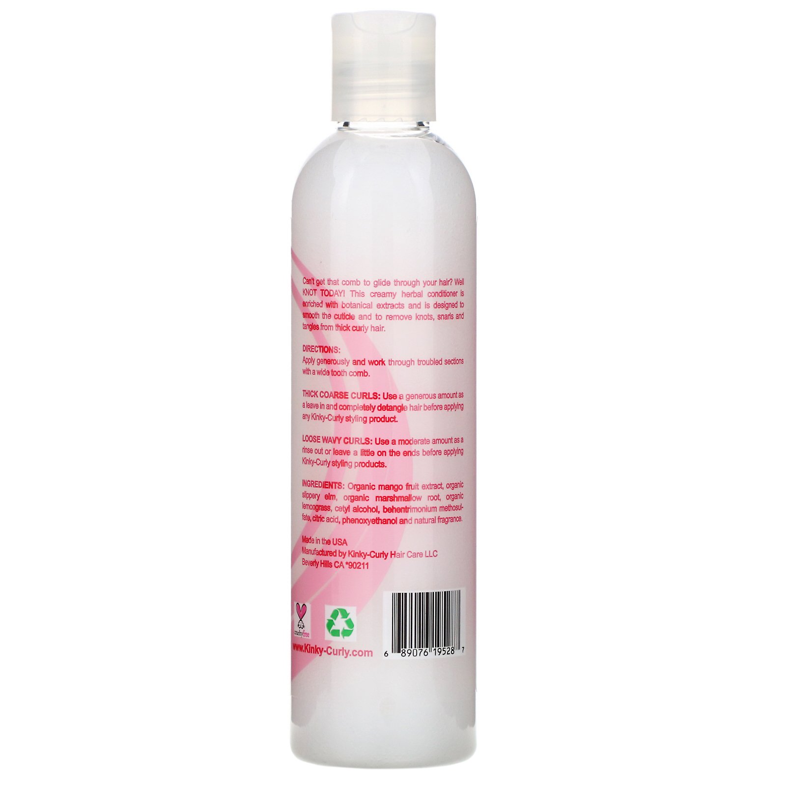 Comprar Kinky-Curly, Knot Today, Natural Leave In / Detangler, 236 ml (8 oz) - Imagem 2
