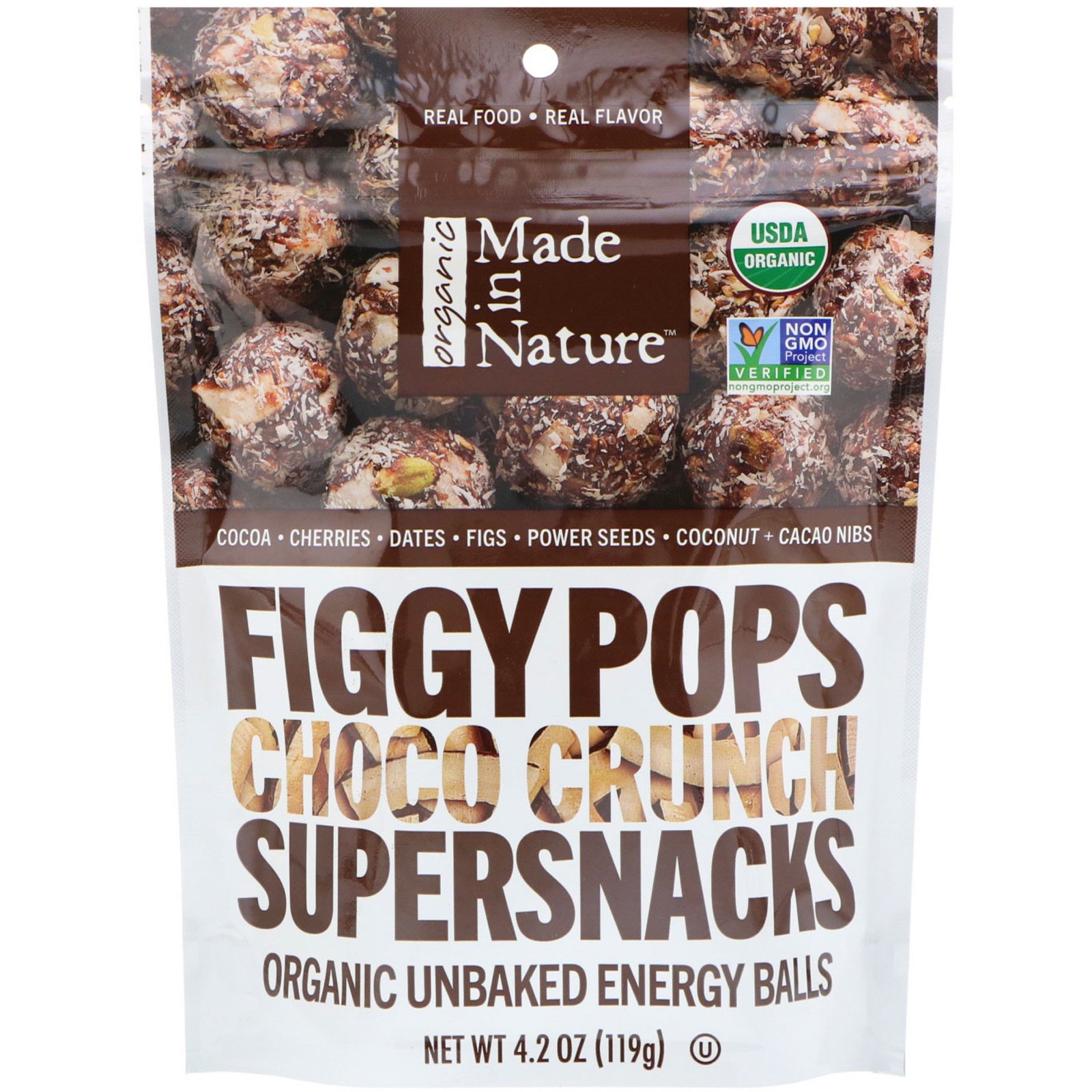 Comprar Made in Nature, Pops de Figo Orgânico, Amarena e Figo, Supersnacks 4,2 oz (119 g)