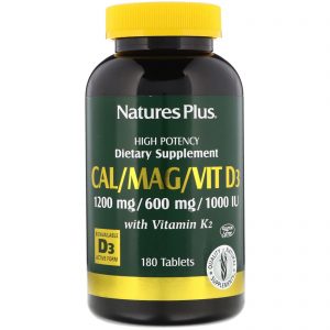 Comprar Nature's Plus, Cálcio/Magnésio/Vitamina D3, com Vitamina K2, 180 Comprimidos