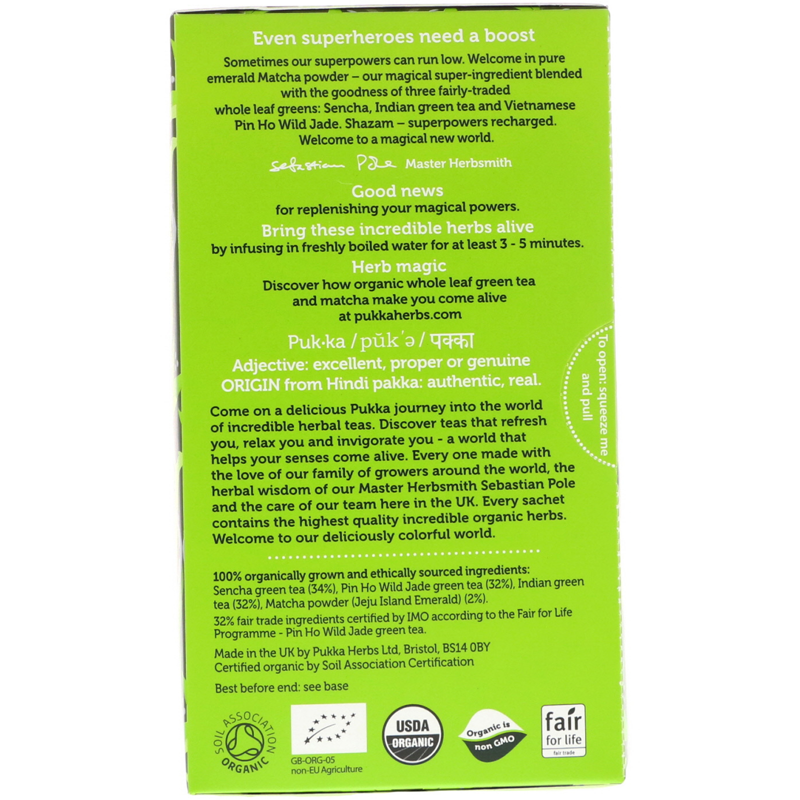 Comprar Pukka Herbs, Matcha Verde Supremo, 20 Saquinhos de Chá Verde, 1,05 oz (30 g) - Imagem 2