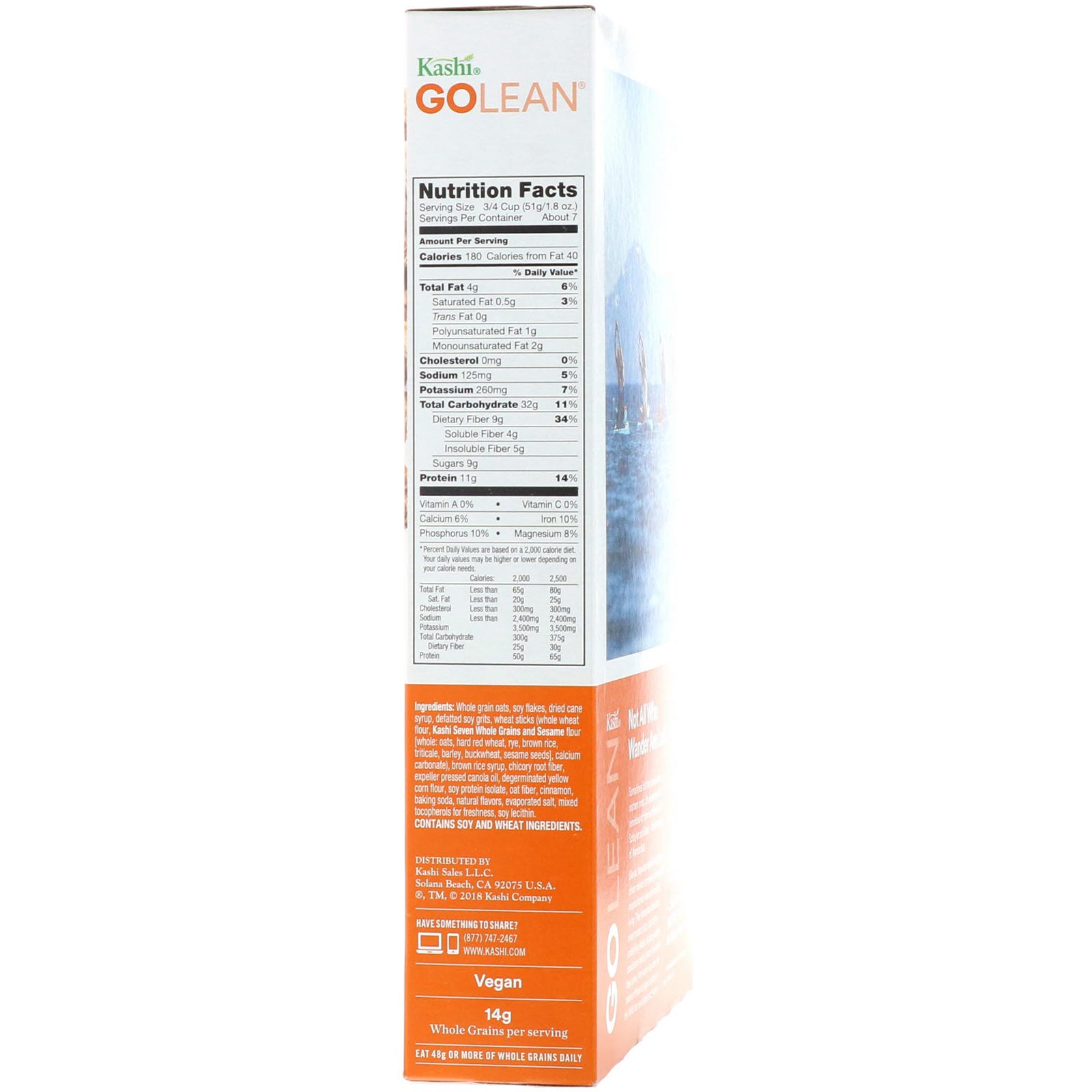 Comprar Kashi, GoLean Crocante, Cereal Aglutinado Multigrãos Naturalmente Adocicado, Crumble de Canela, 14 oz (397 g) - Imagem 2