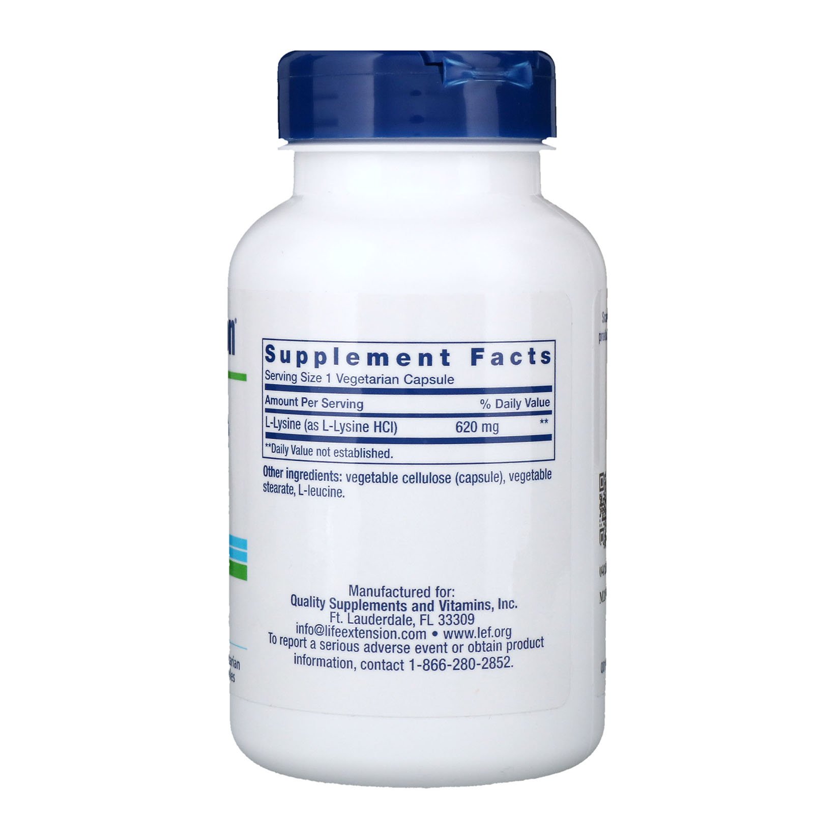 Comprar Life Extension, L-Lisina, 620 mg, 100 Cápsulas Vegetais - Imagem 2