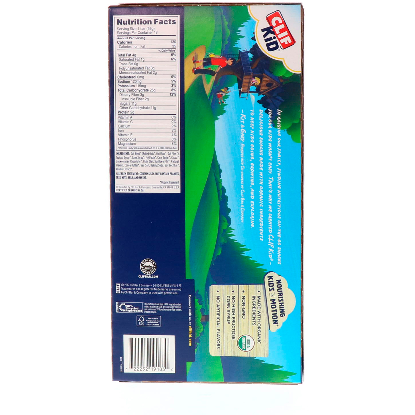 Comprar Clif Bar, Clif Kid, Organic Z Bar, Chocolate Brownie, 18 Bars, 1.27 oz (36 g) Each - Imagem 3
