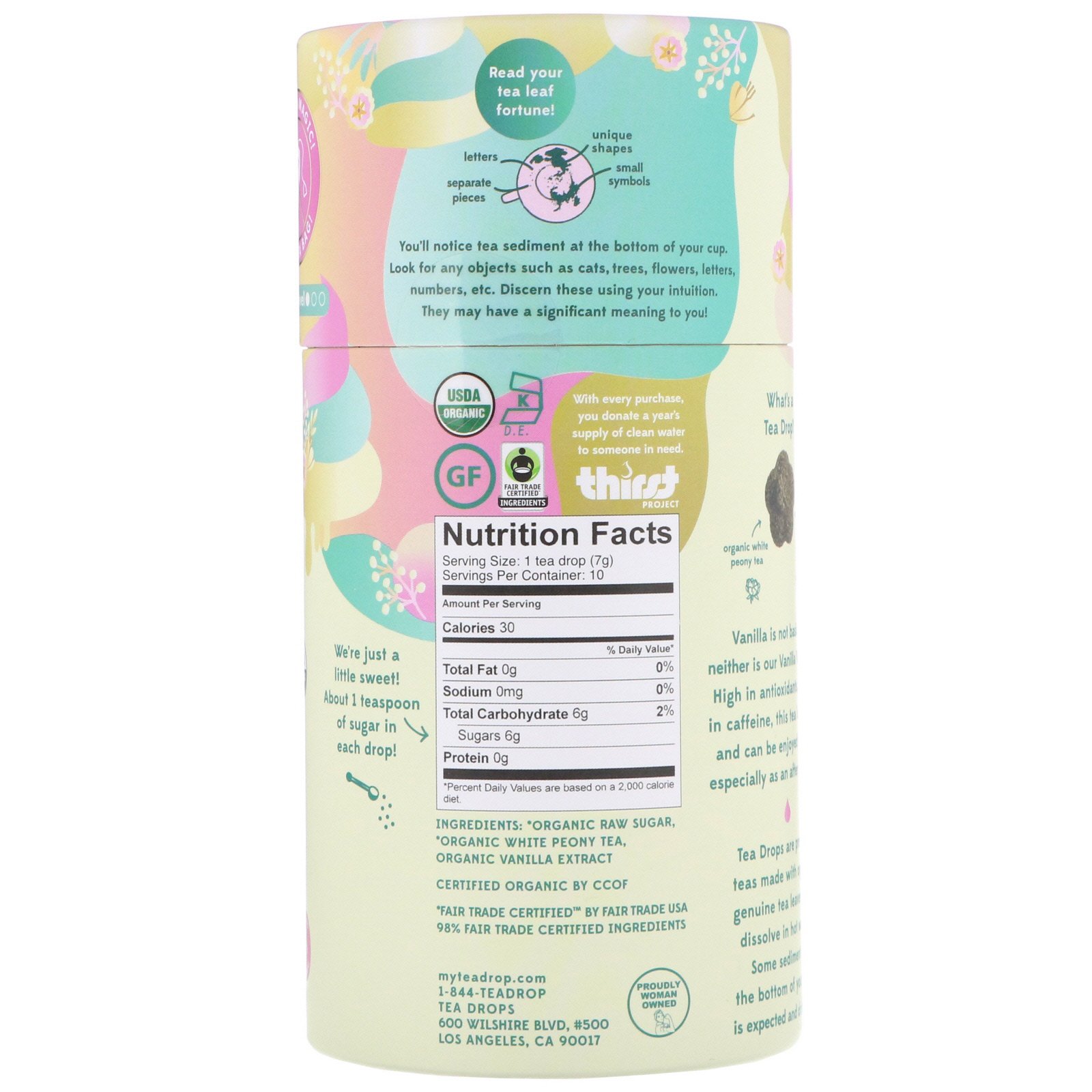 Comprar Tea Drops, Chá Branco com Baunilha, 2,5 oz - Imagem 2