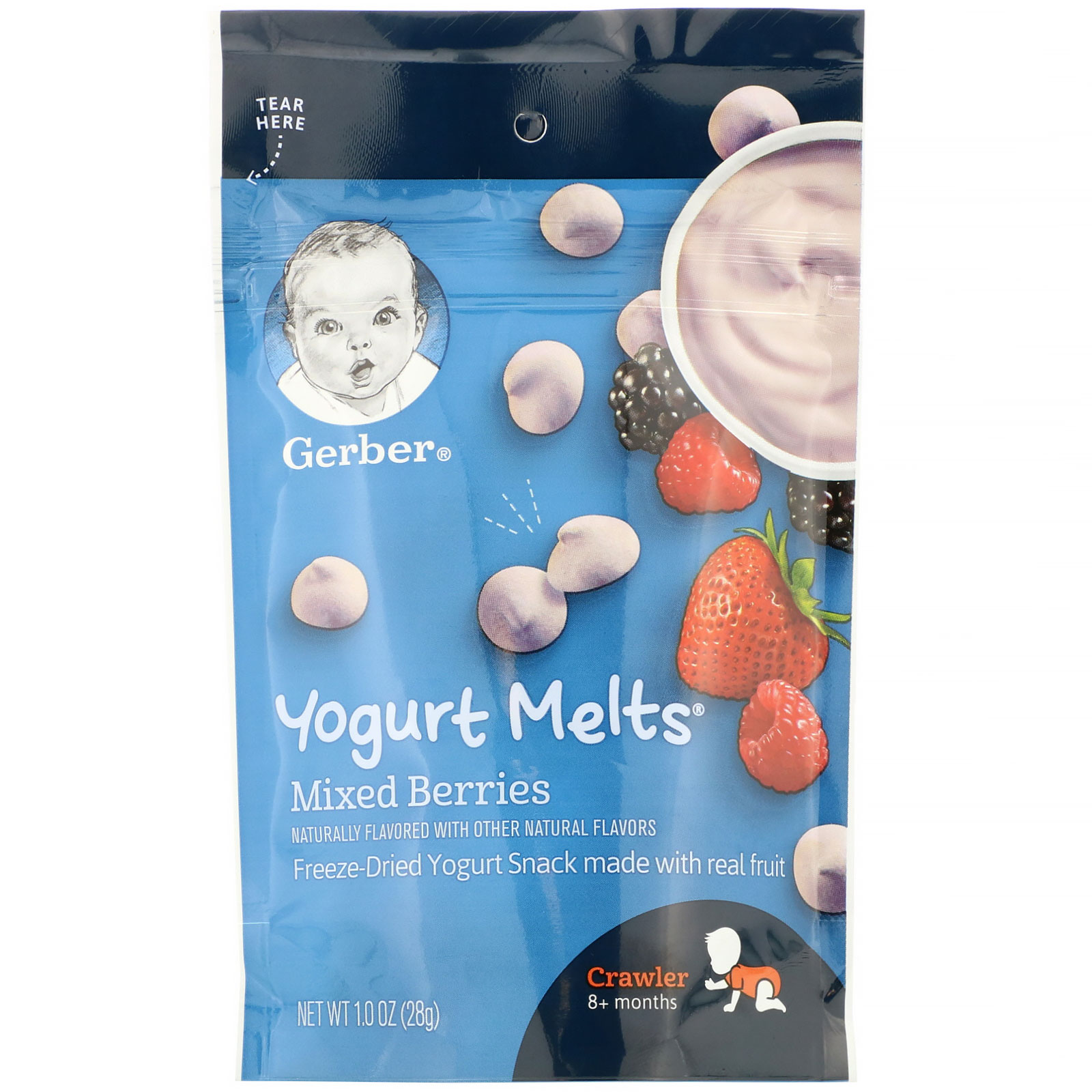 Comprar Gerber, Graduates, Yogurt Melts, 8+ Months, Mixed Berries, 1.0 oz (28 g)