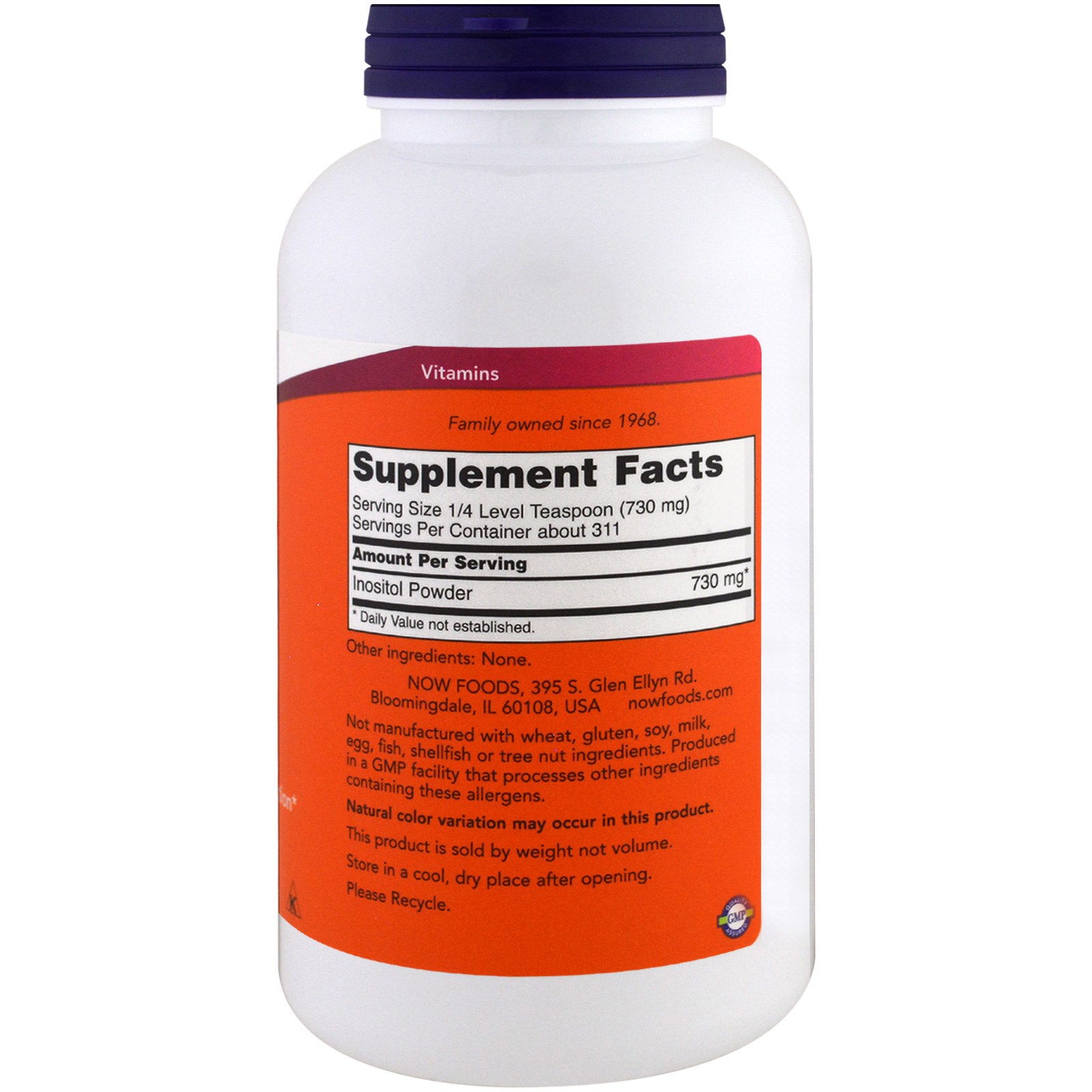 Comprar Now Foods, Inositol em pó, 8 oz (227 g) - Imagem 2