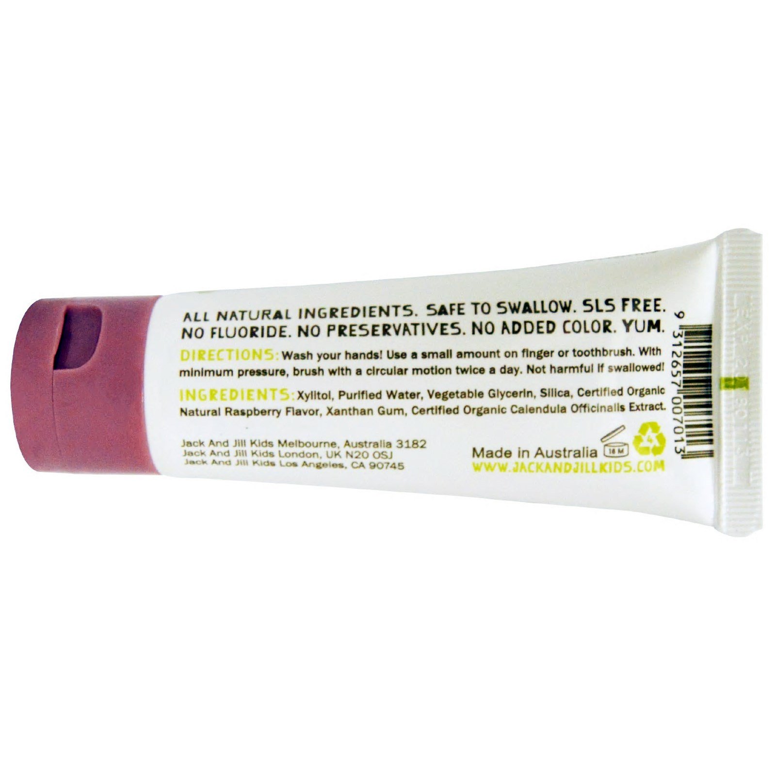 Comprar Jack n' Jill, Creme Dental Natural, Framboesa, 50 g (1,76 oz) - Imagem 2