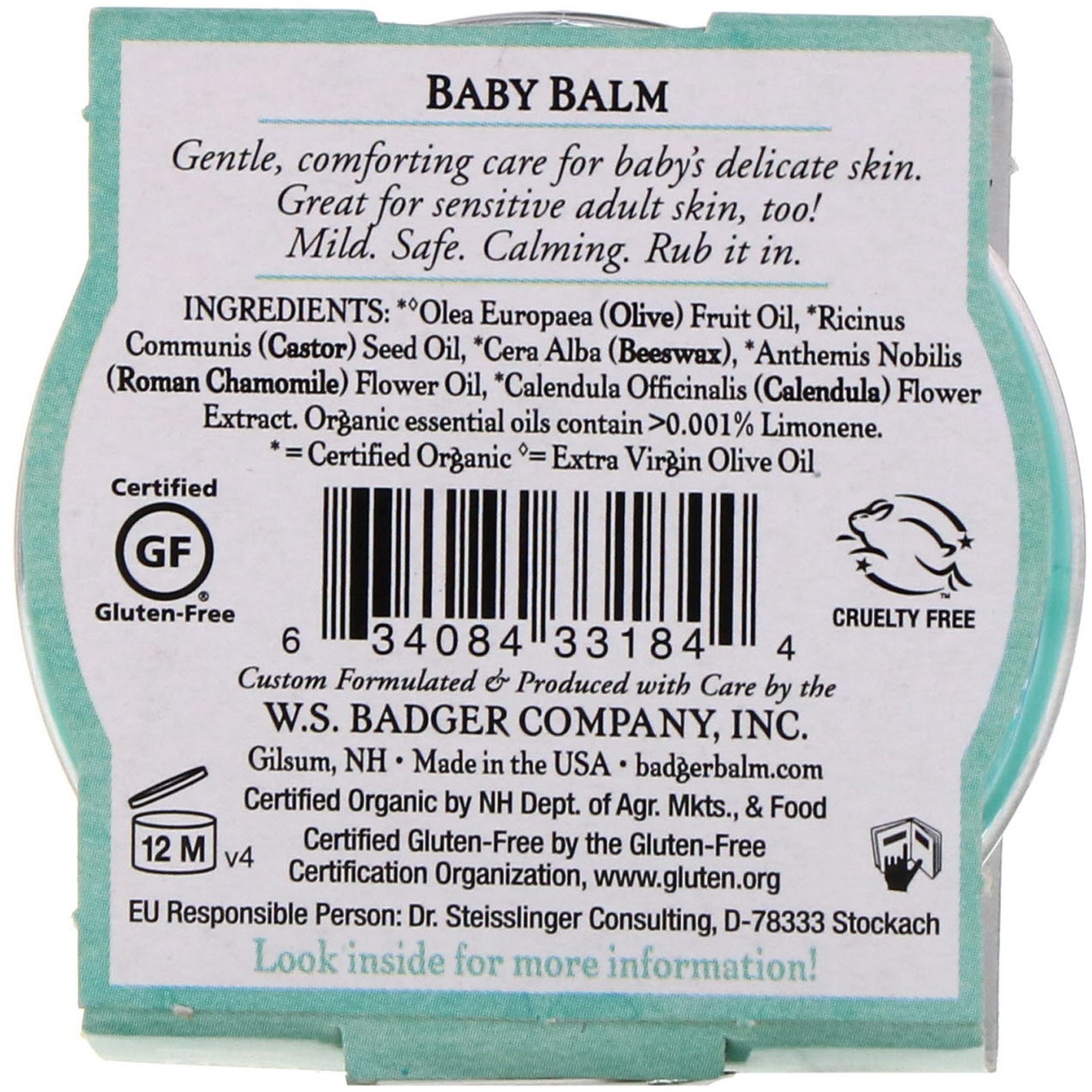 Comprar Badger Company, Bálsamo para Bebês, Camomila e Calêndula, 0,75 oz (21 g) - Imagem 2