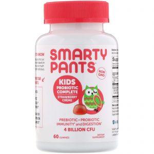 Comprar SmartyPants, Kids Probiotic Complete, Creme de Morango, 60 Balas de Goma