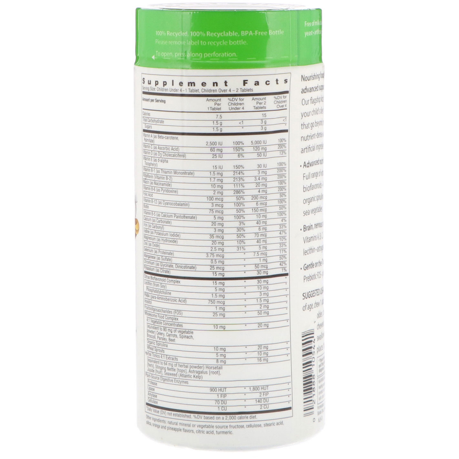 Comprar Rainbow Light, Nutri Stars, Multivitamínico à Base de Alimentos, Sabor Ponche de Frutas, 120 Comprimidos Mastigáveis - Imagem 2