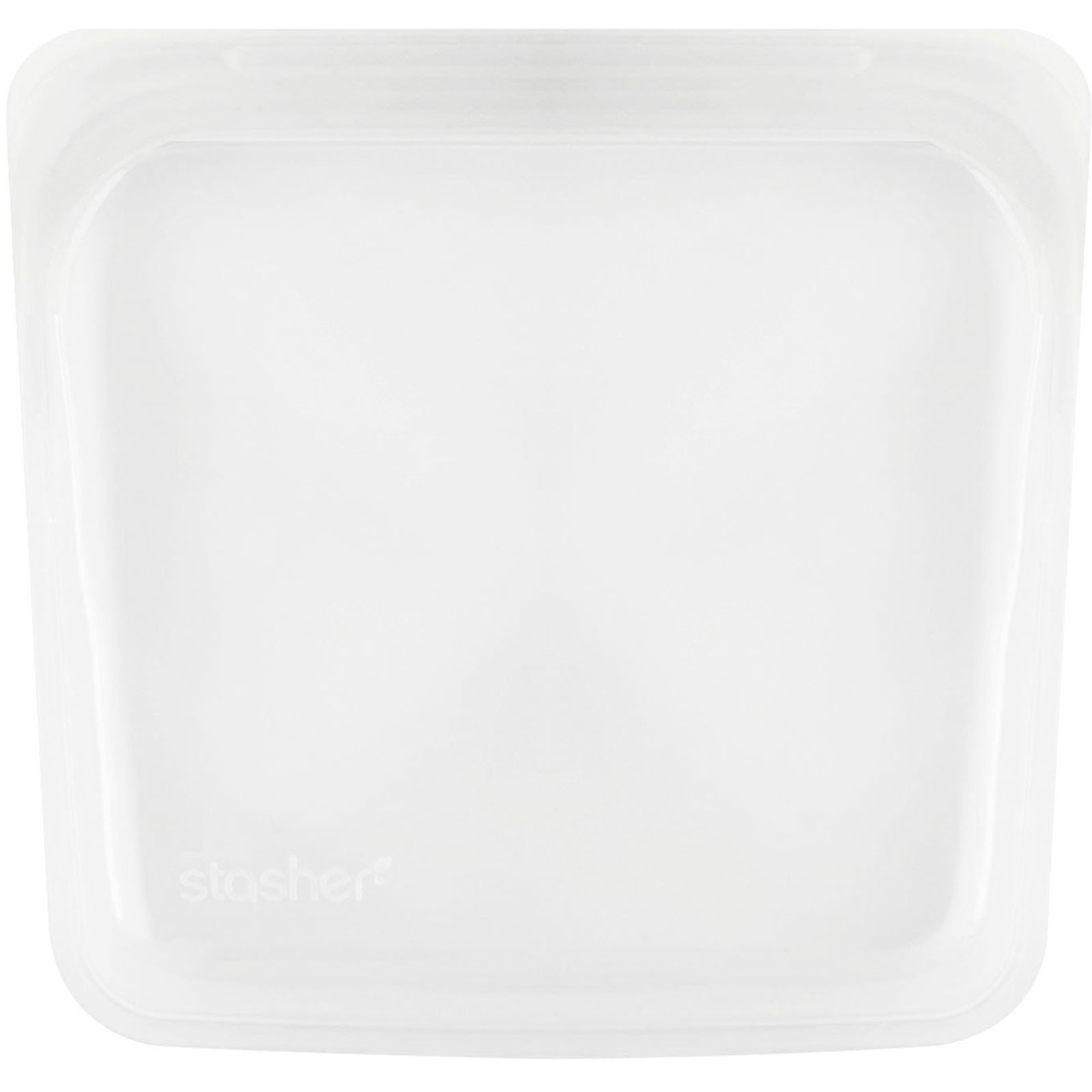 Comprar Stasher, Embalagem Reutilizável de Silicone para Alimentos, Tamanho de Sanduíche Médio, Transparente, 15 fl oz (450 ml) - Imagem 3