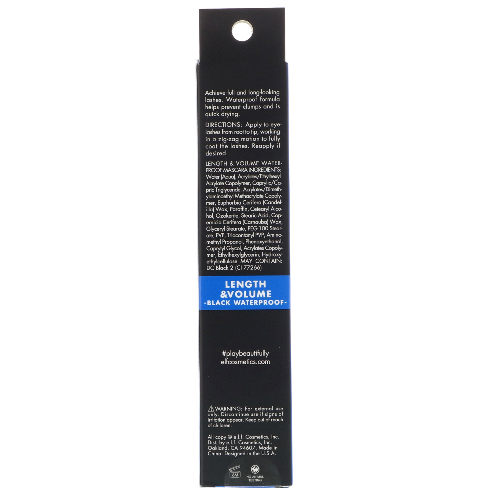 Comprar E.L.F., Rímel à prova d’água Length & Volume, Black, 7,5 g - Imagem 3