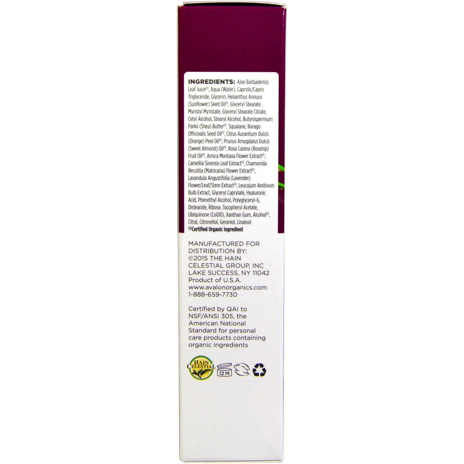 Comprar Avalon Organics, Terapia Antirrugas, com CoQ10 & Quadril de Rosa, Creme Noturno, 50 g (1.75 oz) - Imagem 2