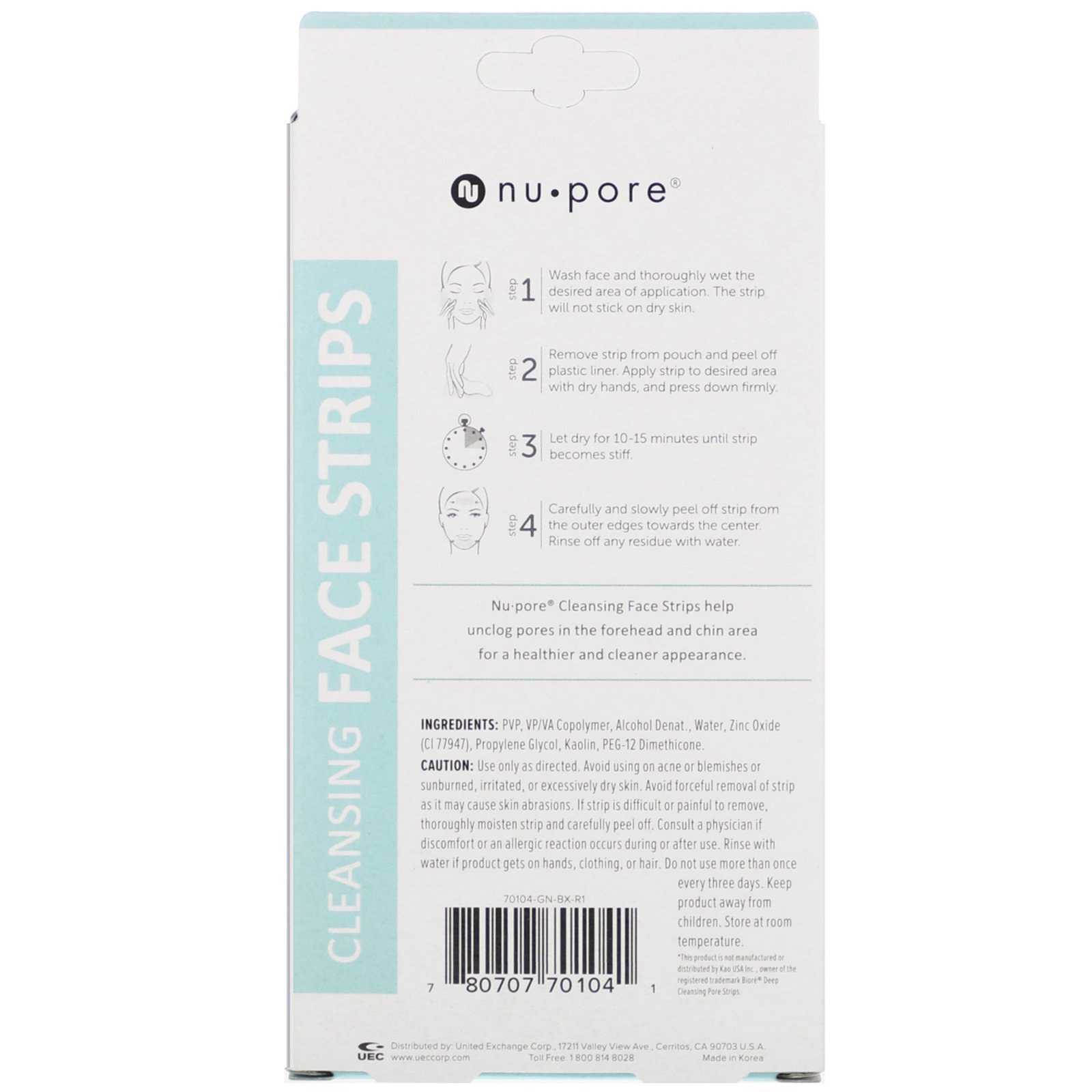 Comprar Nu-Pore, Faixas Limpadoras de Rosto, 3 Faixas - Imagem 3