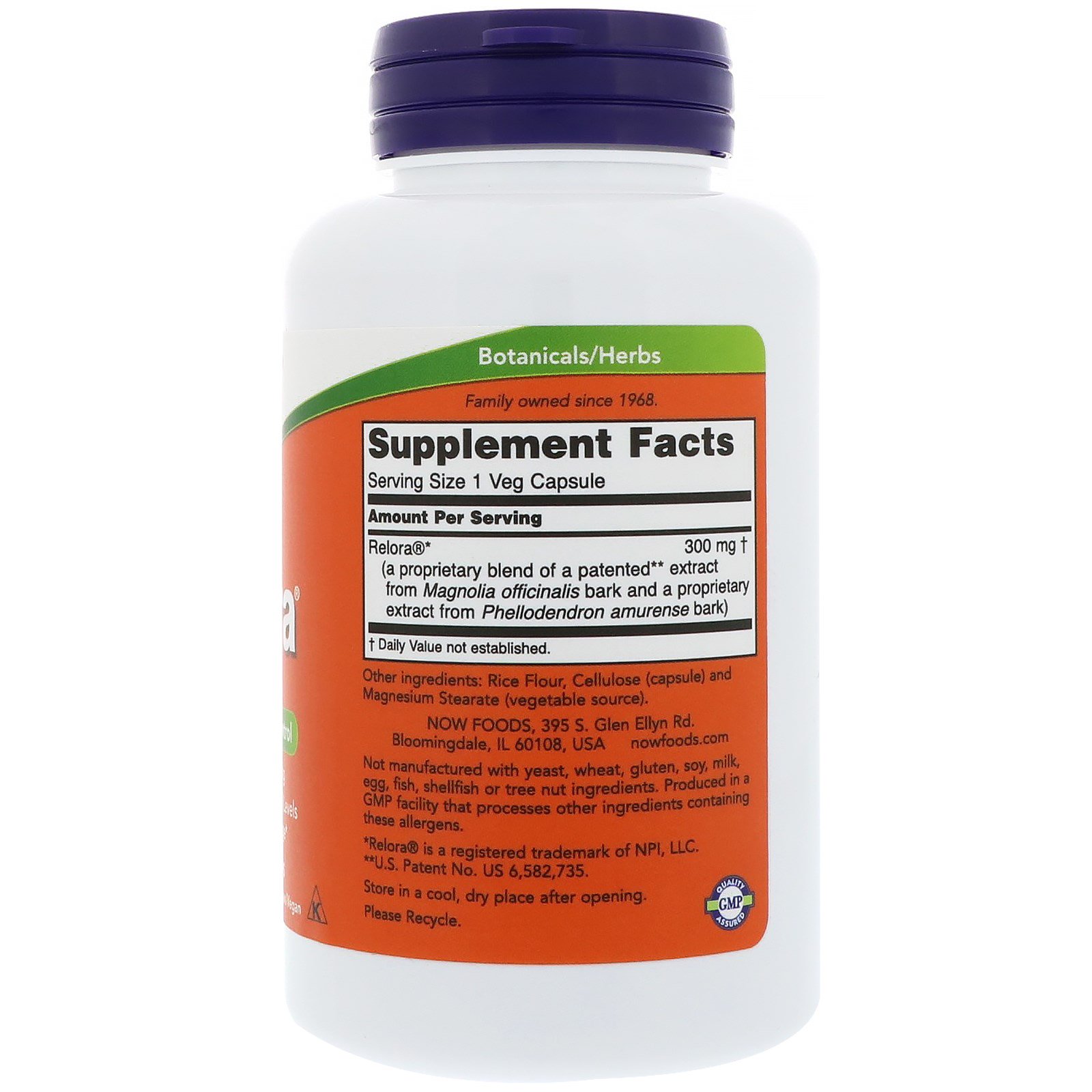 Comprar Now Foods, Relora, 300 mg, 120 Cápsulas Vegetais - Imagem 2