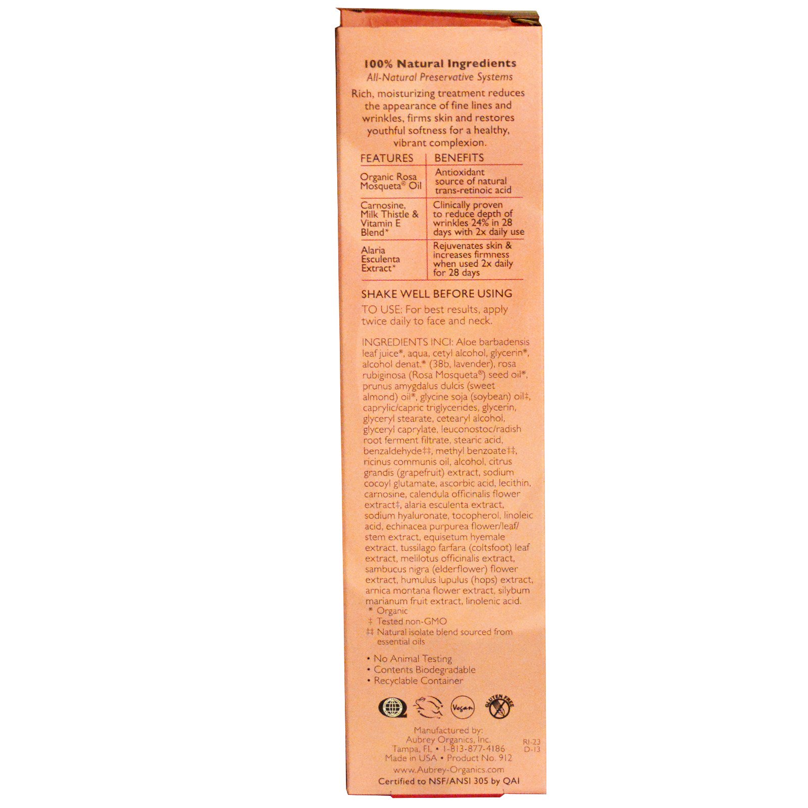 Comprar Aubrey Organics, Hidratação Terapêutica Revitalizadora, Pele Seca, 1,7 fl oz (50 ml) - Imagem 2