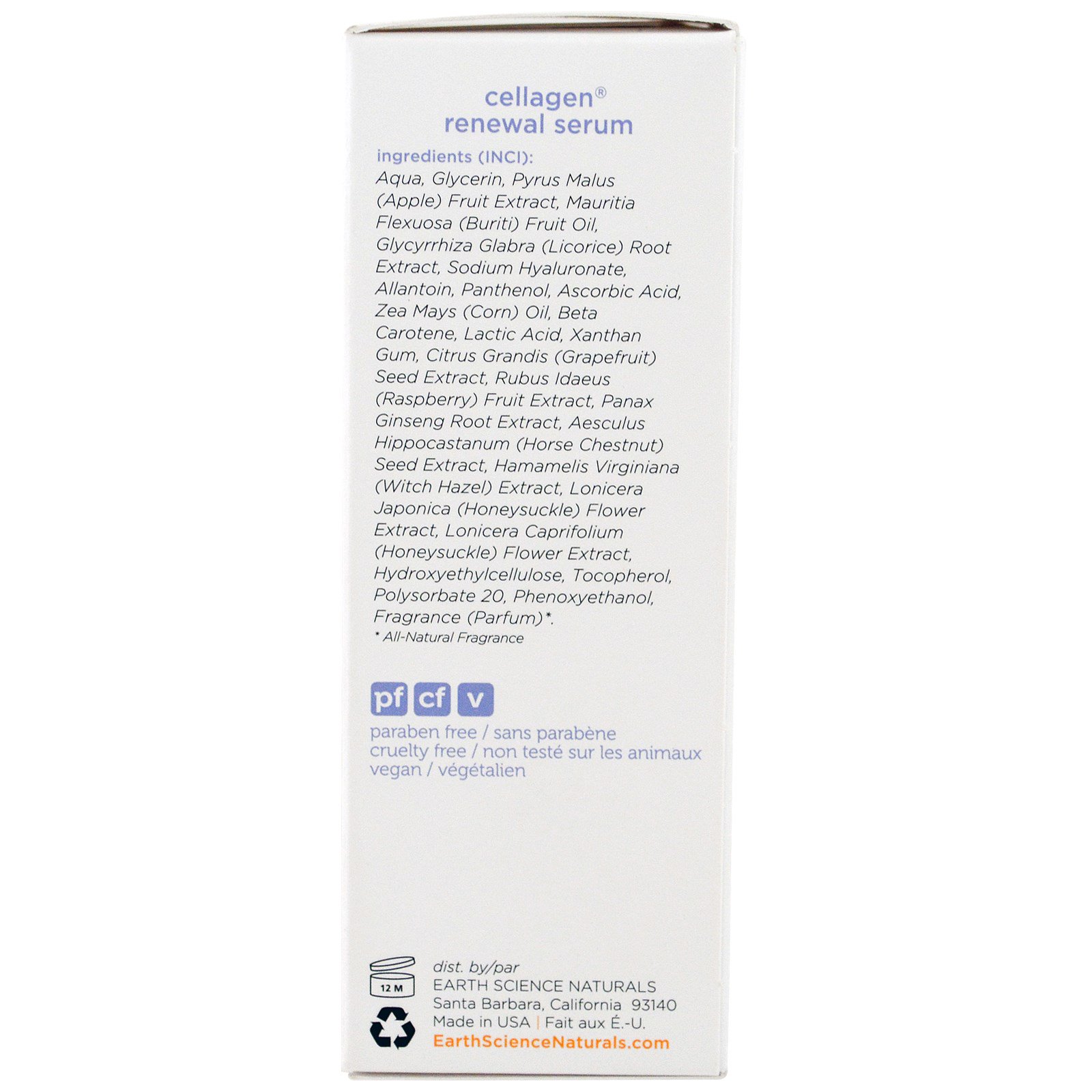 Comprar Earth Science, Defesa Ativa Anti-Idade, Sérum Renovador Cellagen, 30 ml (1 fl oz) - Imagem 2