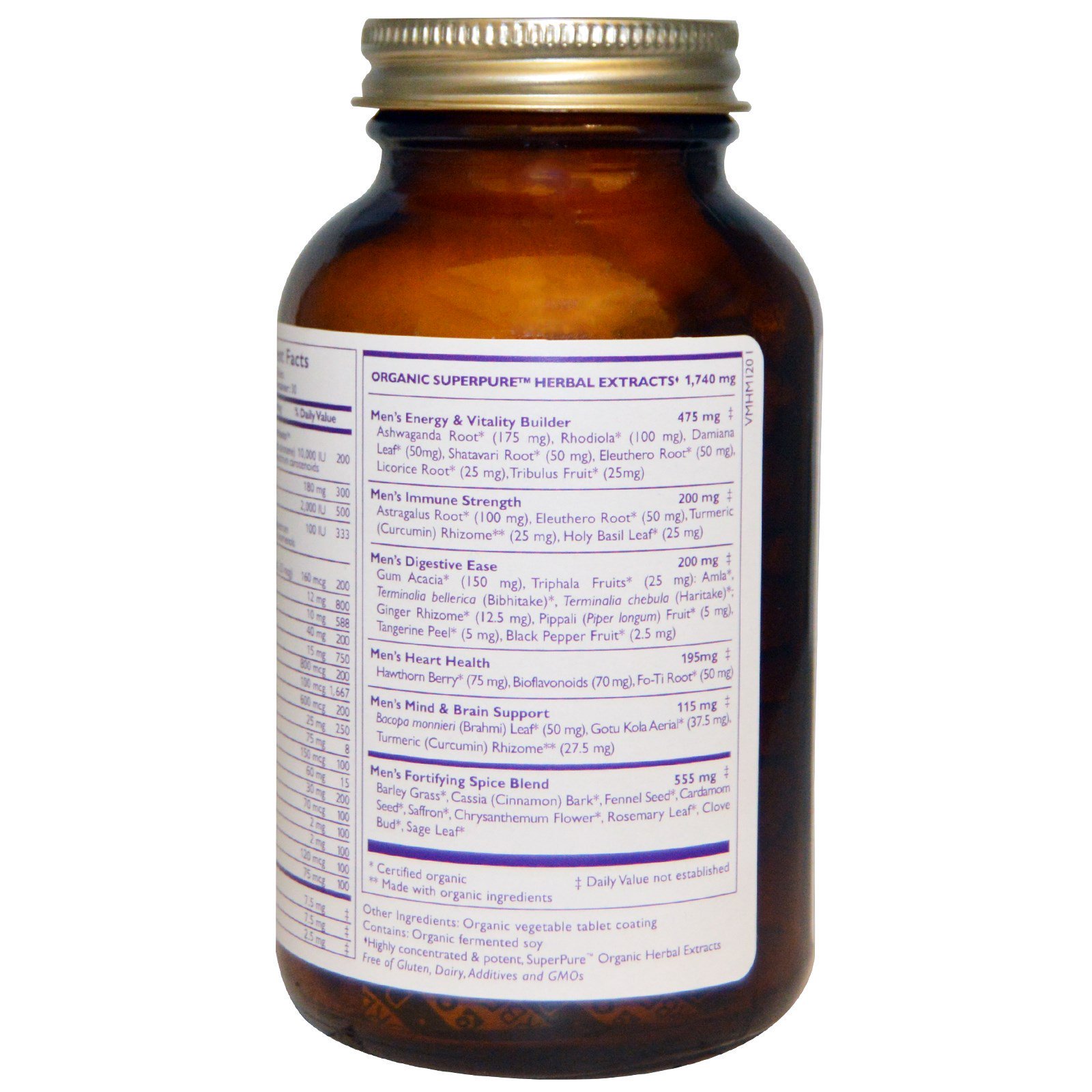 Comprar The Synergy Company, Vita·Min·Herb, Multivitamínico para Homens, 120 Comprimidos - Imagem 3