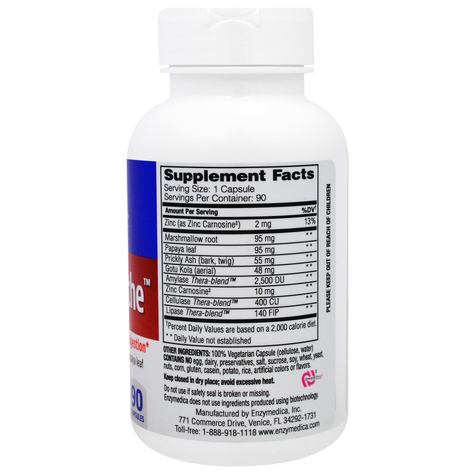 Comprar Enzymedica, Acid Soothe, 90 Cápsulas - Imagem 2