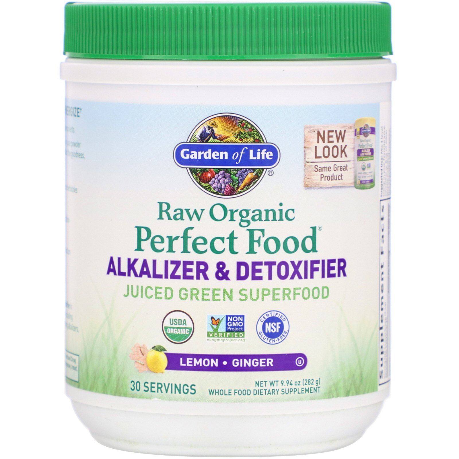 Comprar Garden of Life, RAW Organic, Perfect Food, Alkalizer & Detoxifier, Lemon-Ginger, 9.94 oz (282 g)