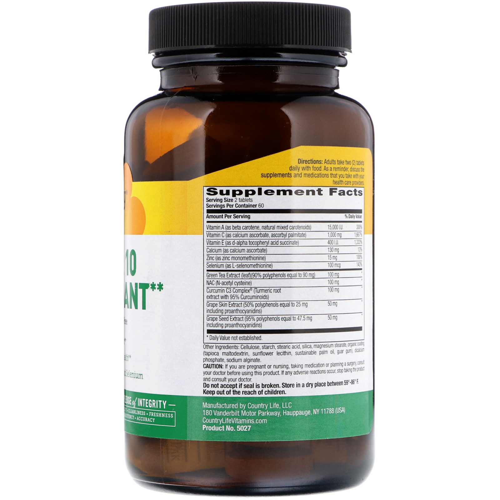 Comprar Country Life, Super 10 Antioxidante, 120 Comprimidos - Imagem 2