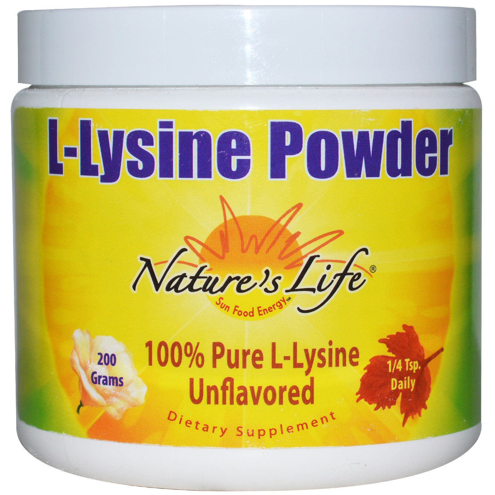 Comprar Nature's Life, L-Lisina em Pó, Sem sabor, 200 g