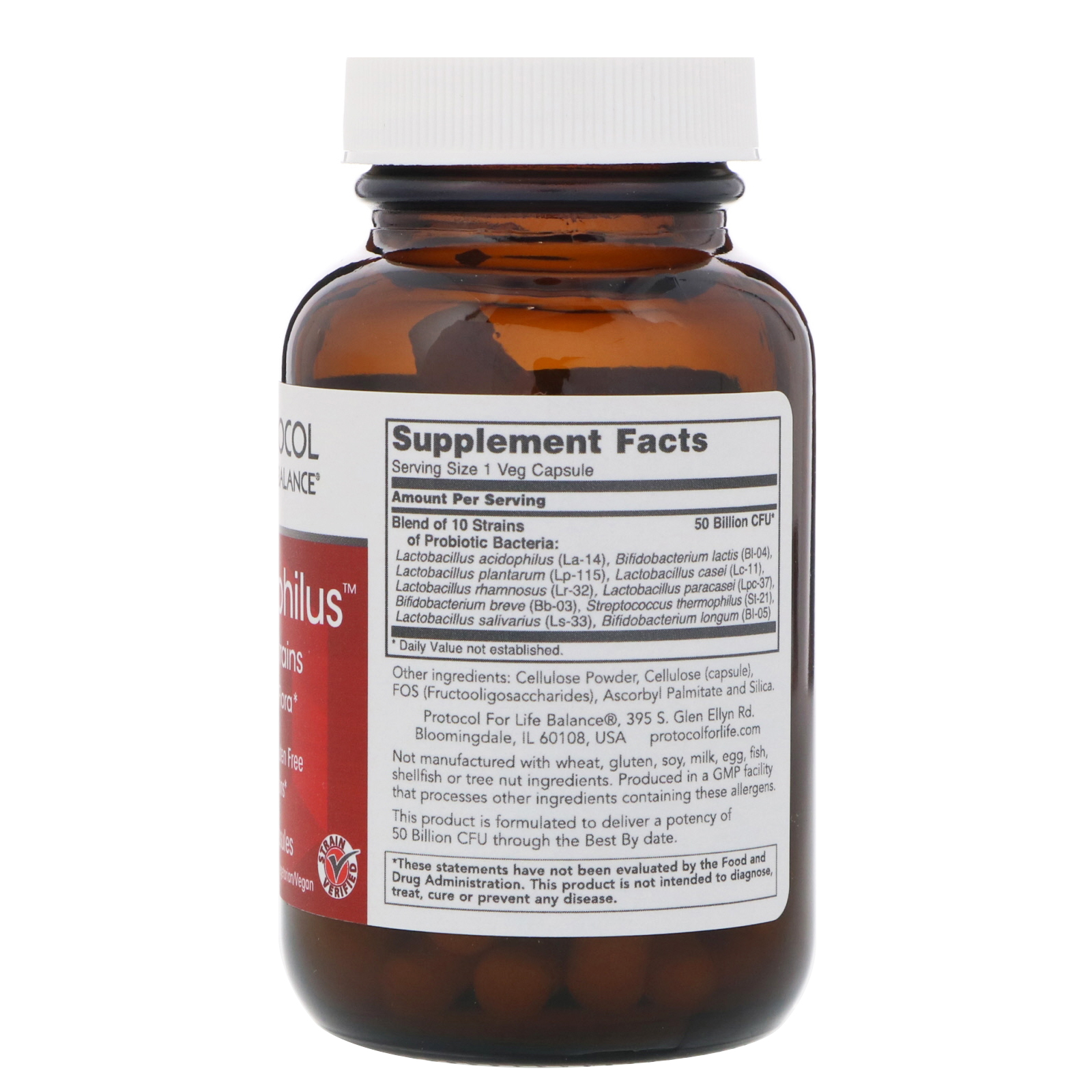 Comprar Protocol for Life Balance, ProtoDophilus, 50 Bilhões, 10 Estirpes, 50 Cápsulas Vegetais - Imagem 2